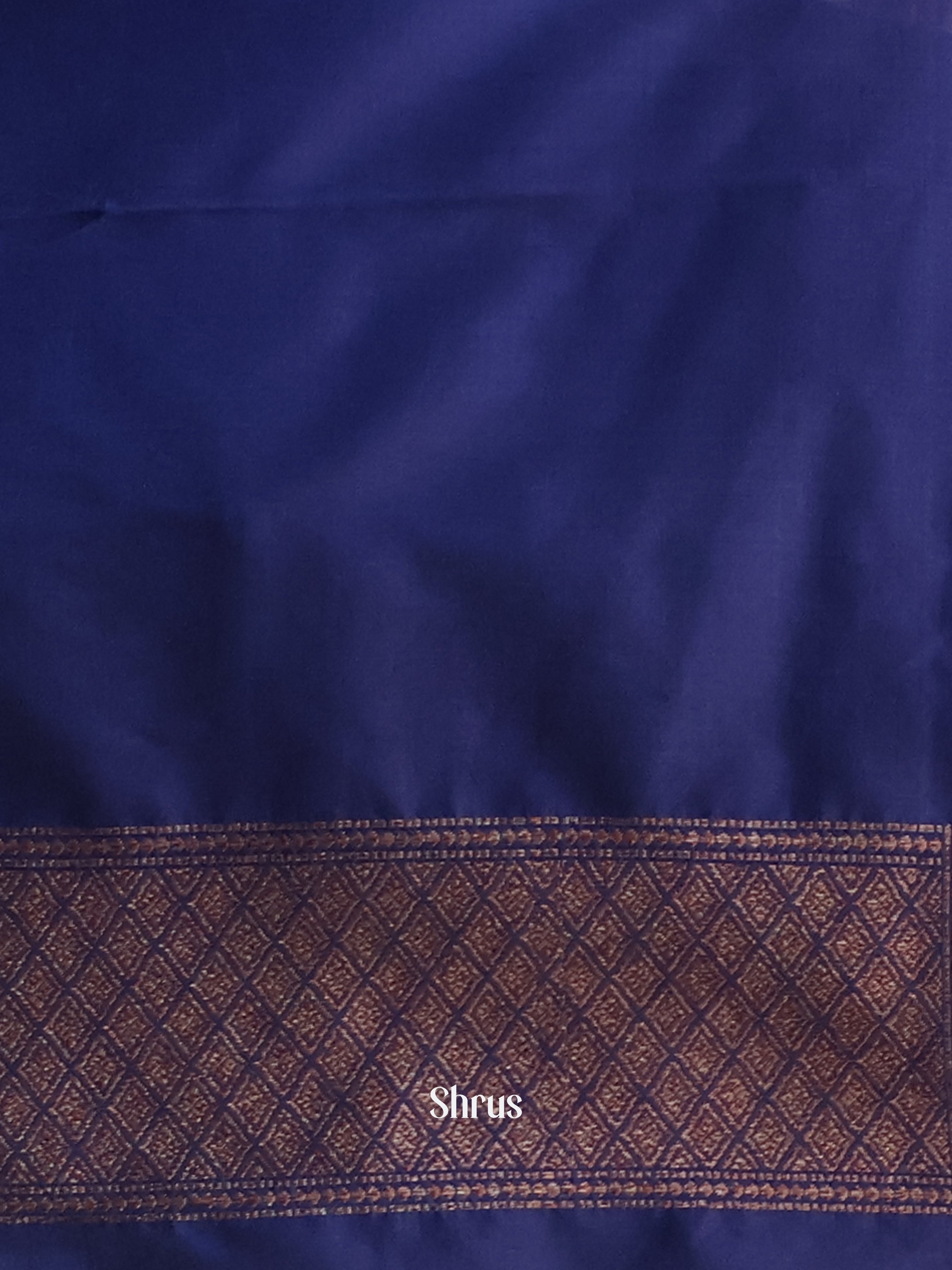 Blue - Semi Banarasi Saree - Shop on Shrus.com