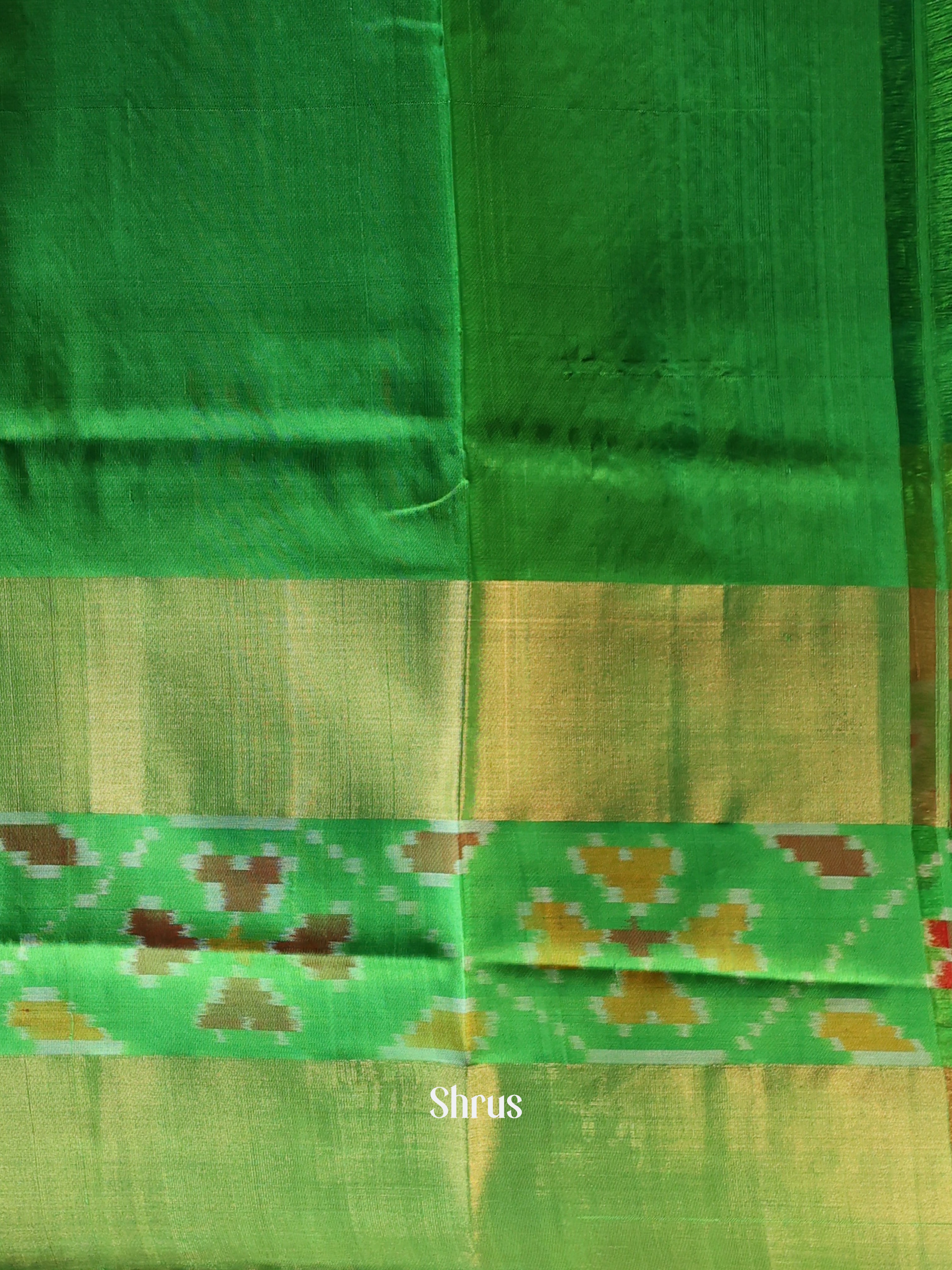 Green & Lite Green- Uppada silk Saree - Shop on Shrus.com