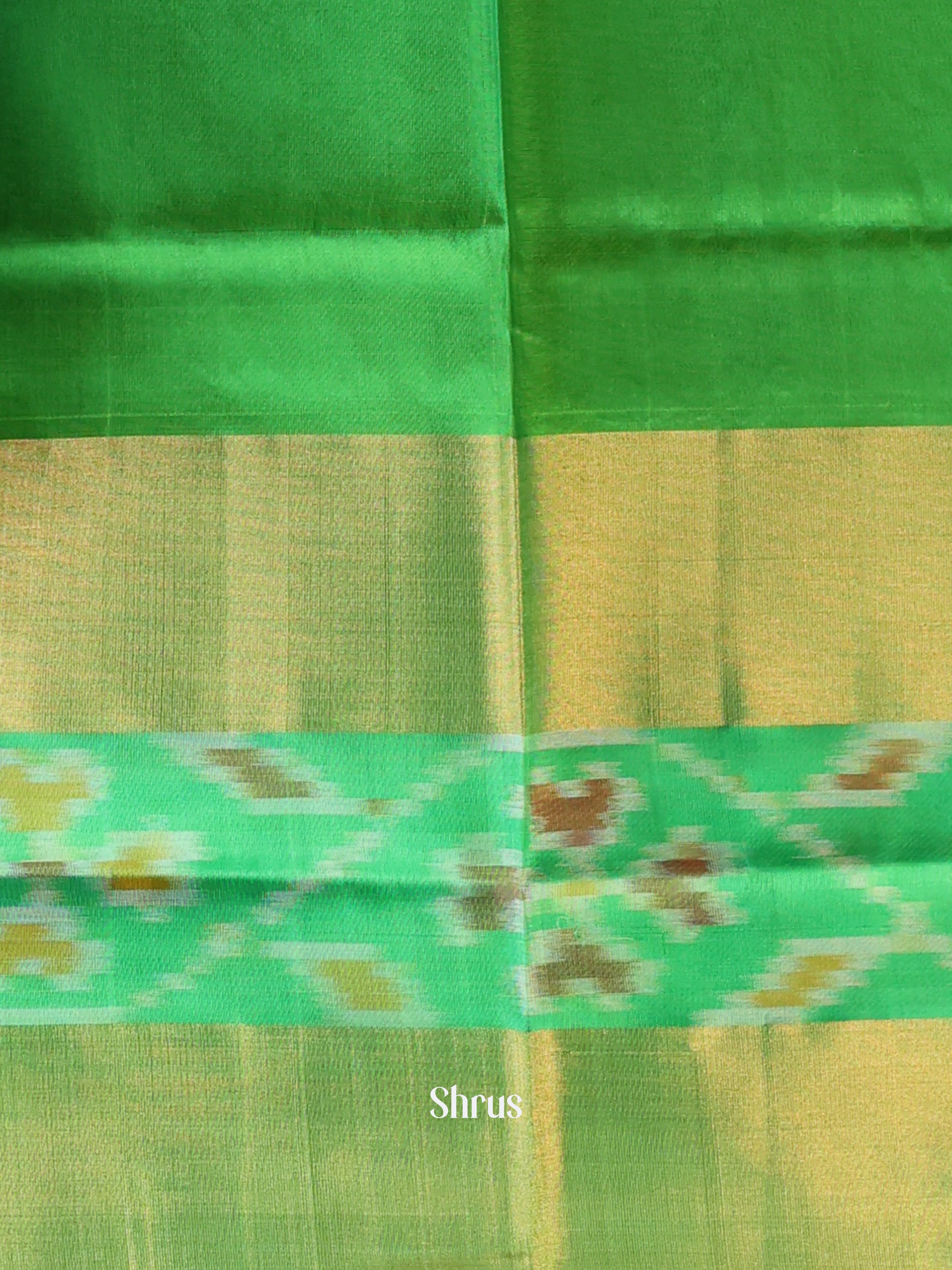 Brown & Green- Uppada silk Saree - Shop on Shrus.com