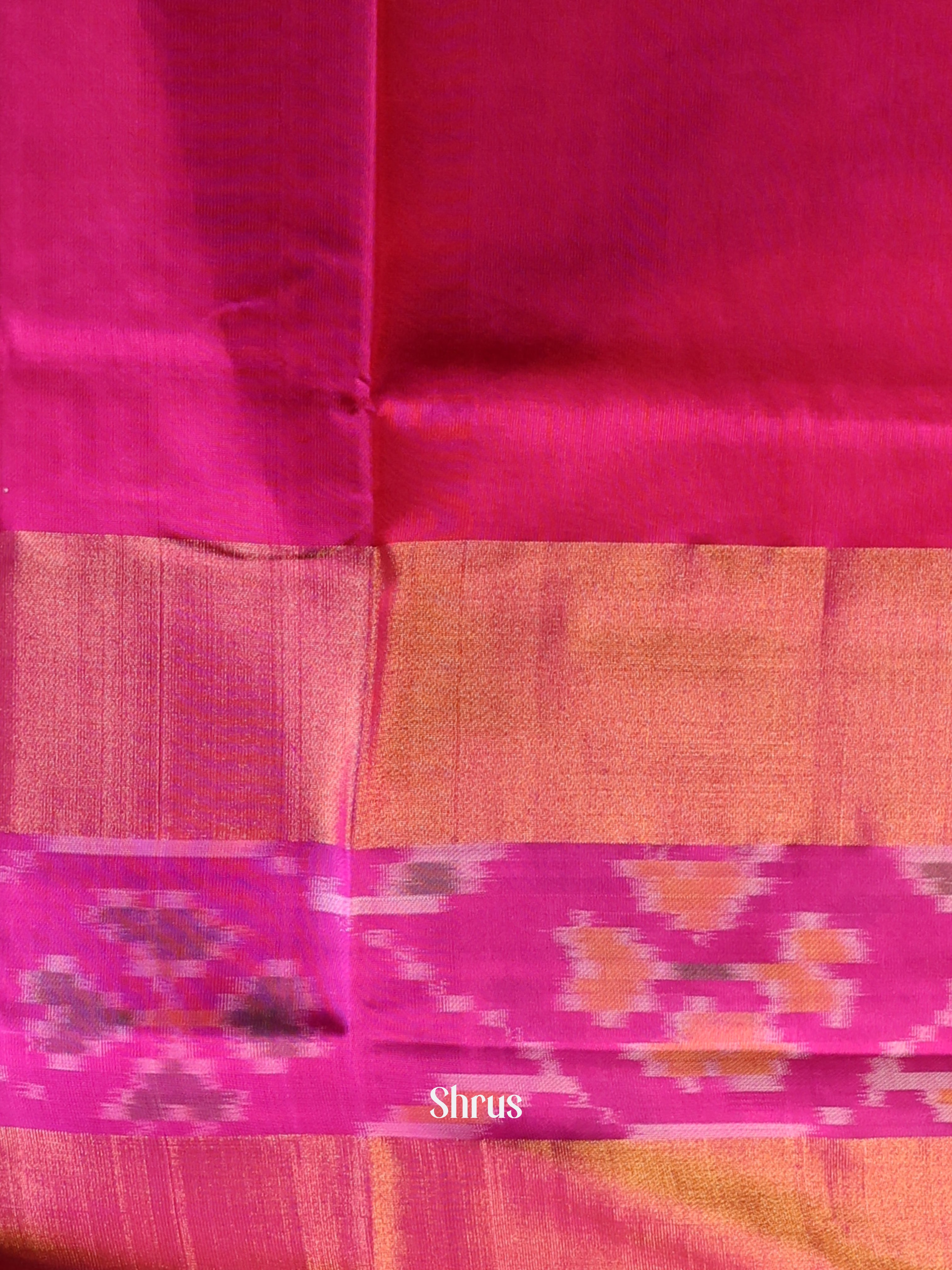 Pink & Deep Pink- Uppada silk Saree - Shop on Shrus.com
