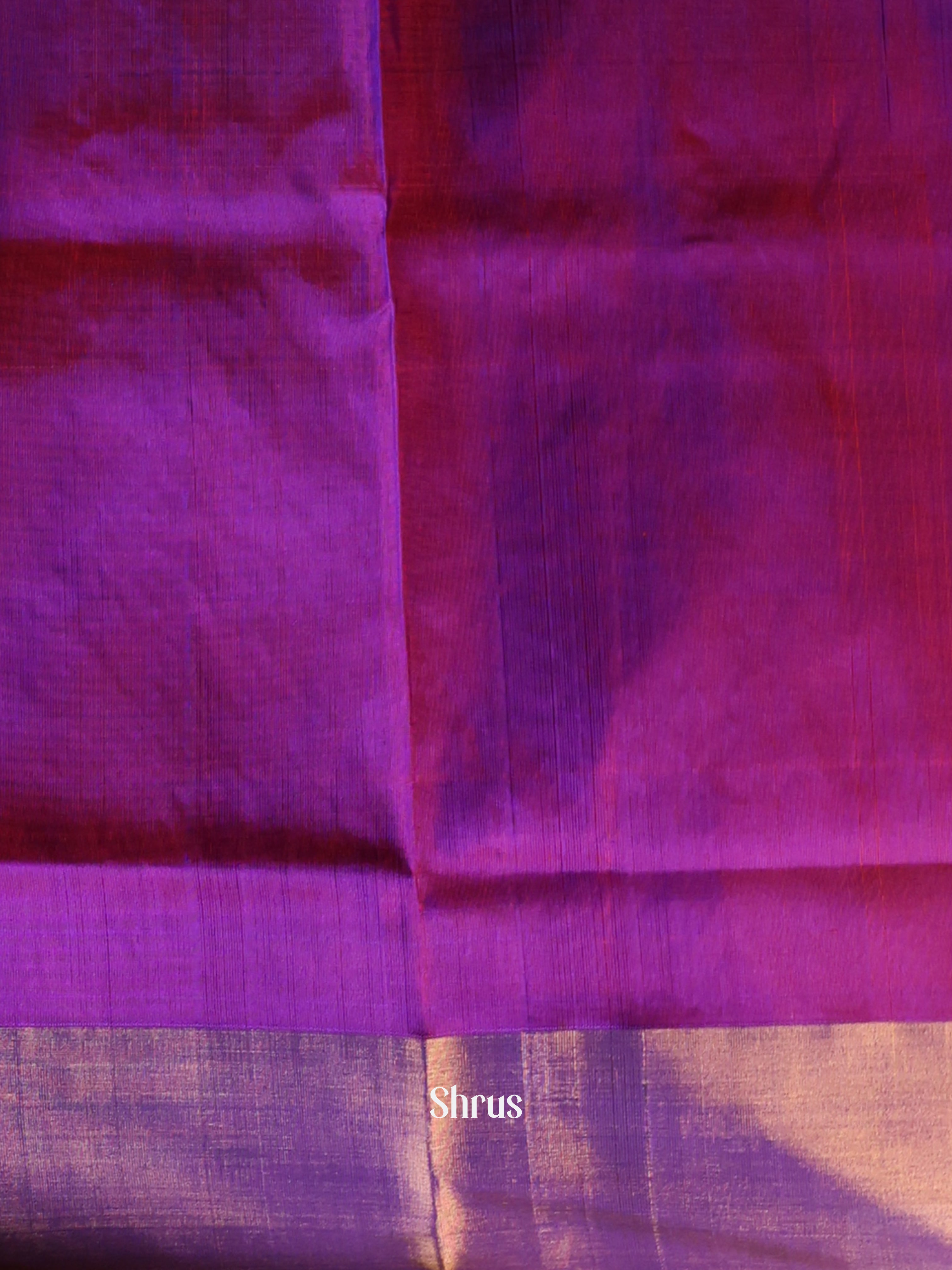 Peacock Blue & Purple- Uppada silk Saree - Shop on Shrus.com
