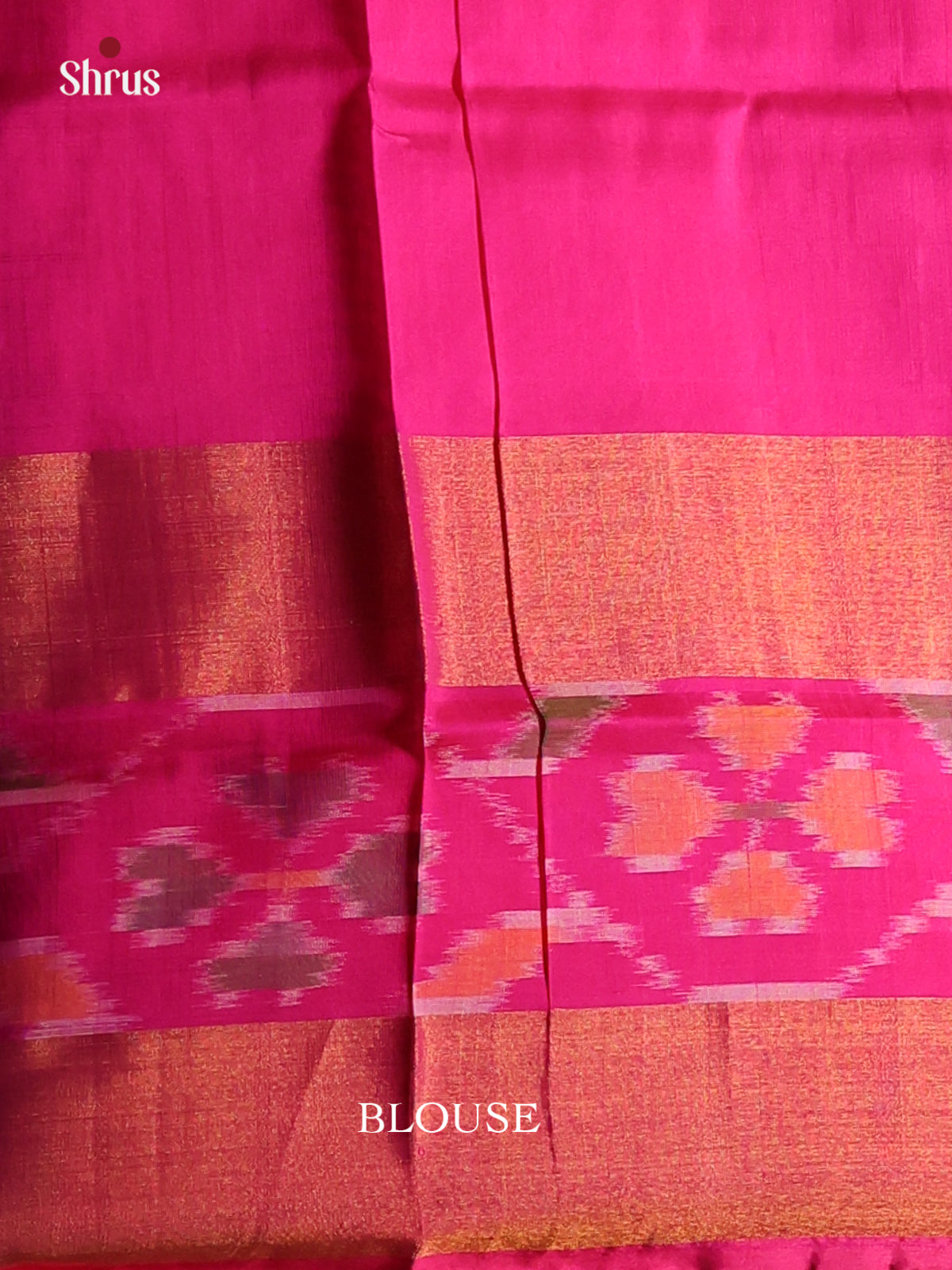 Charming Pink Uppada silk Saree with zari woven buttas , rettaipet pochampally zari border - Shop on Shrus.com