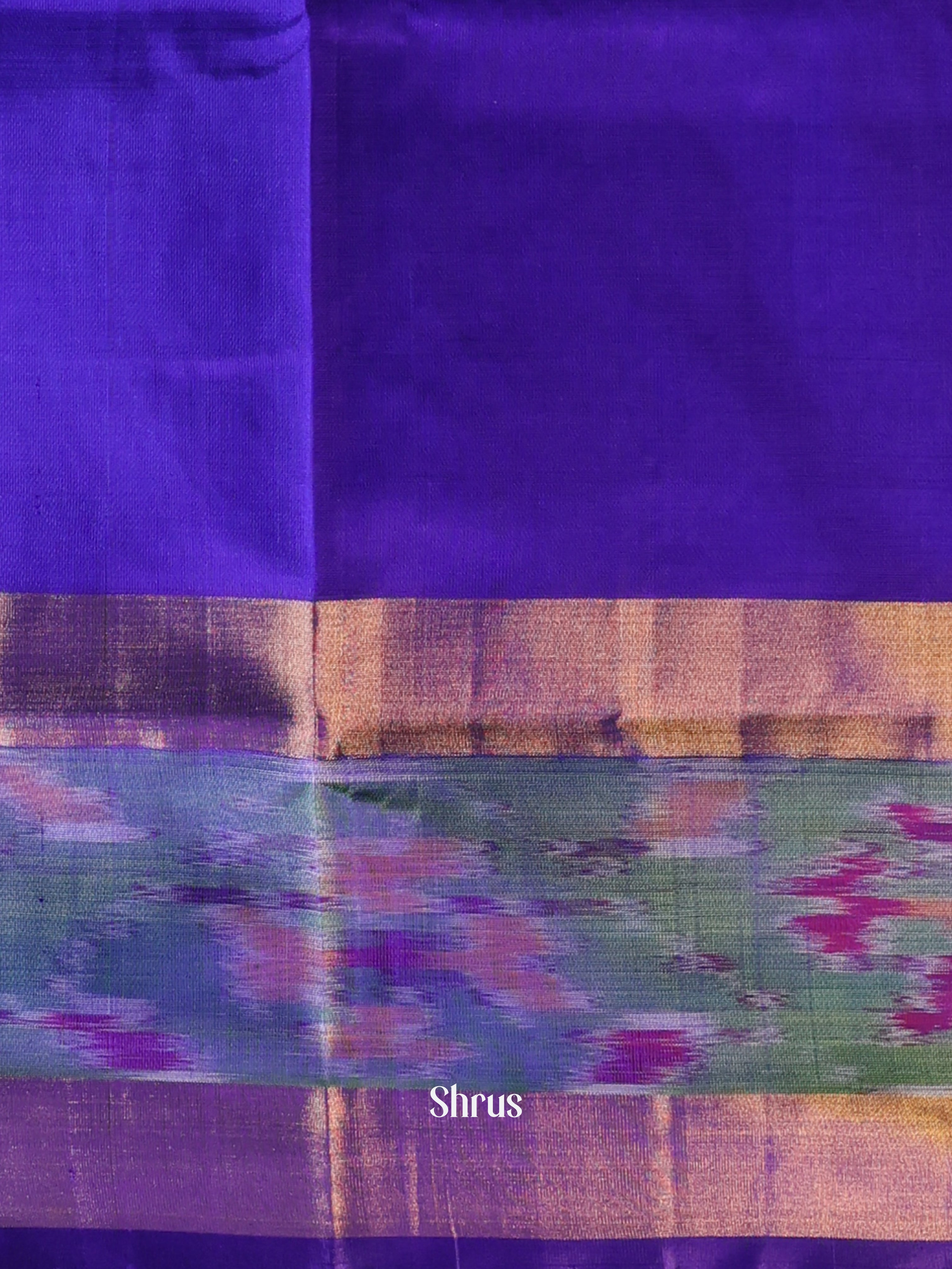 Blue & Violet- Uppada silk Saree - Shop on Shrus.com