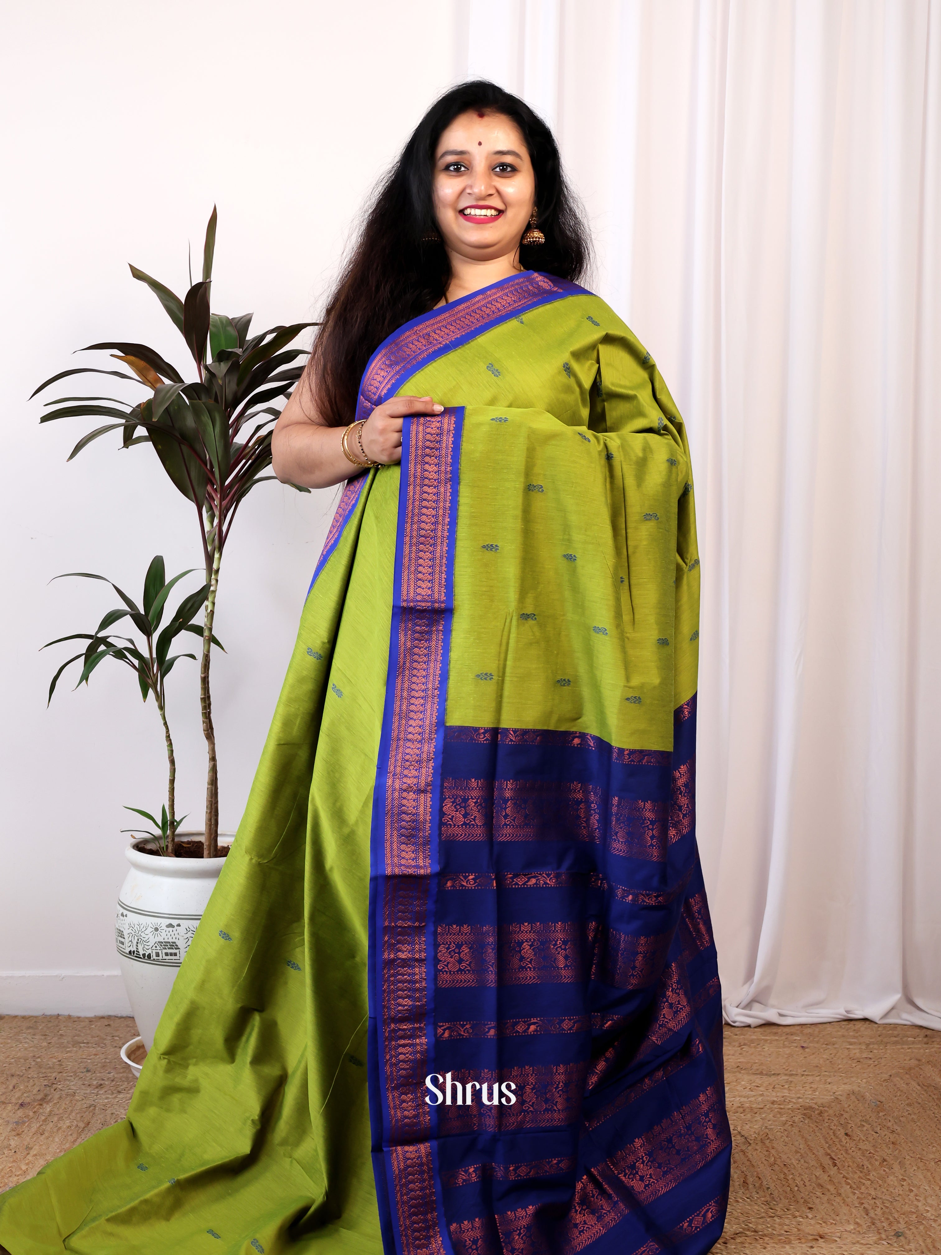 Green & Blue - Kalyani Cotton Saree - Shop on Shrus.com