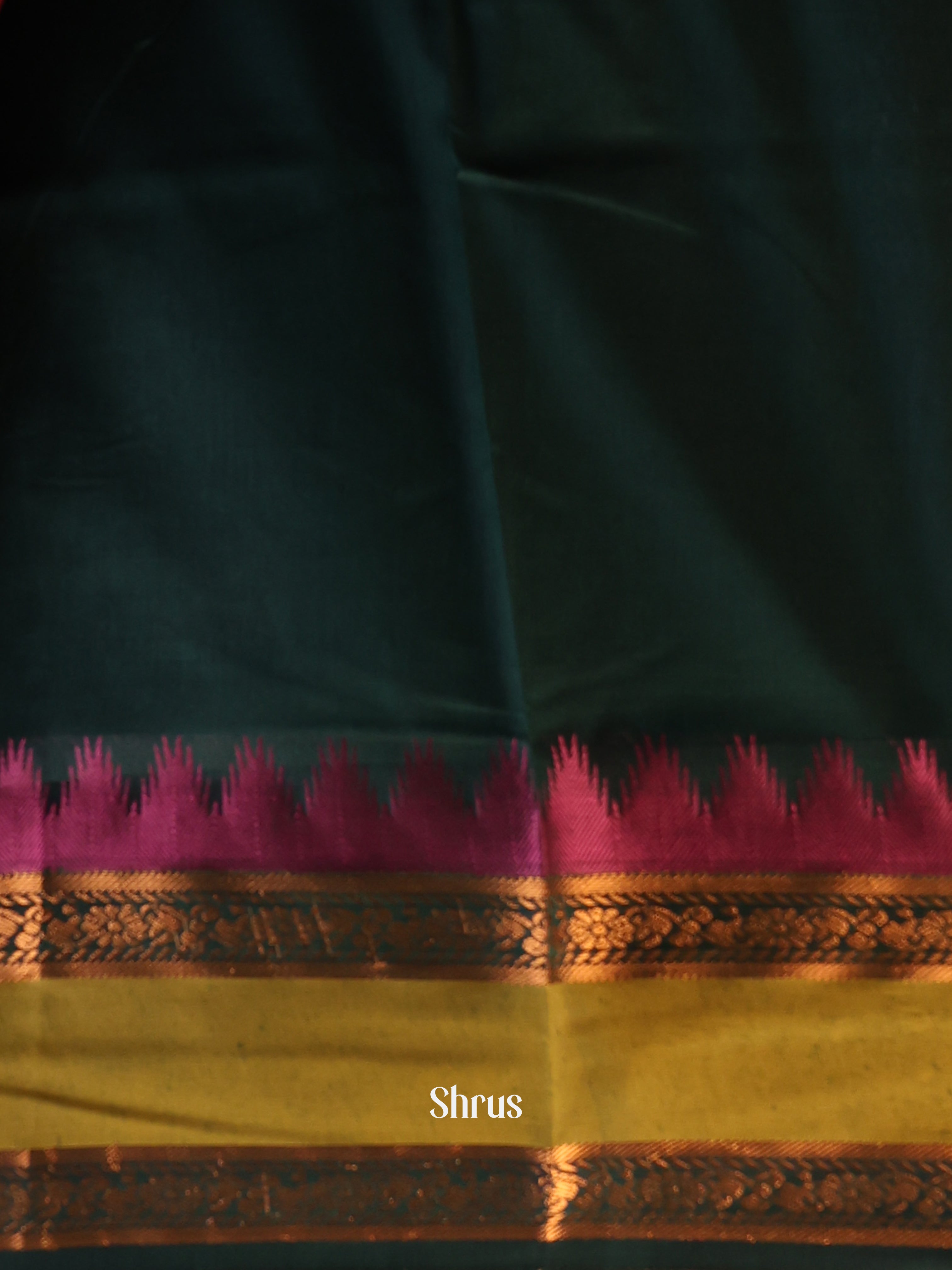 Maroon & Green - Kalyani Cotton Saree - Shop on Shrus.com