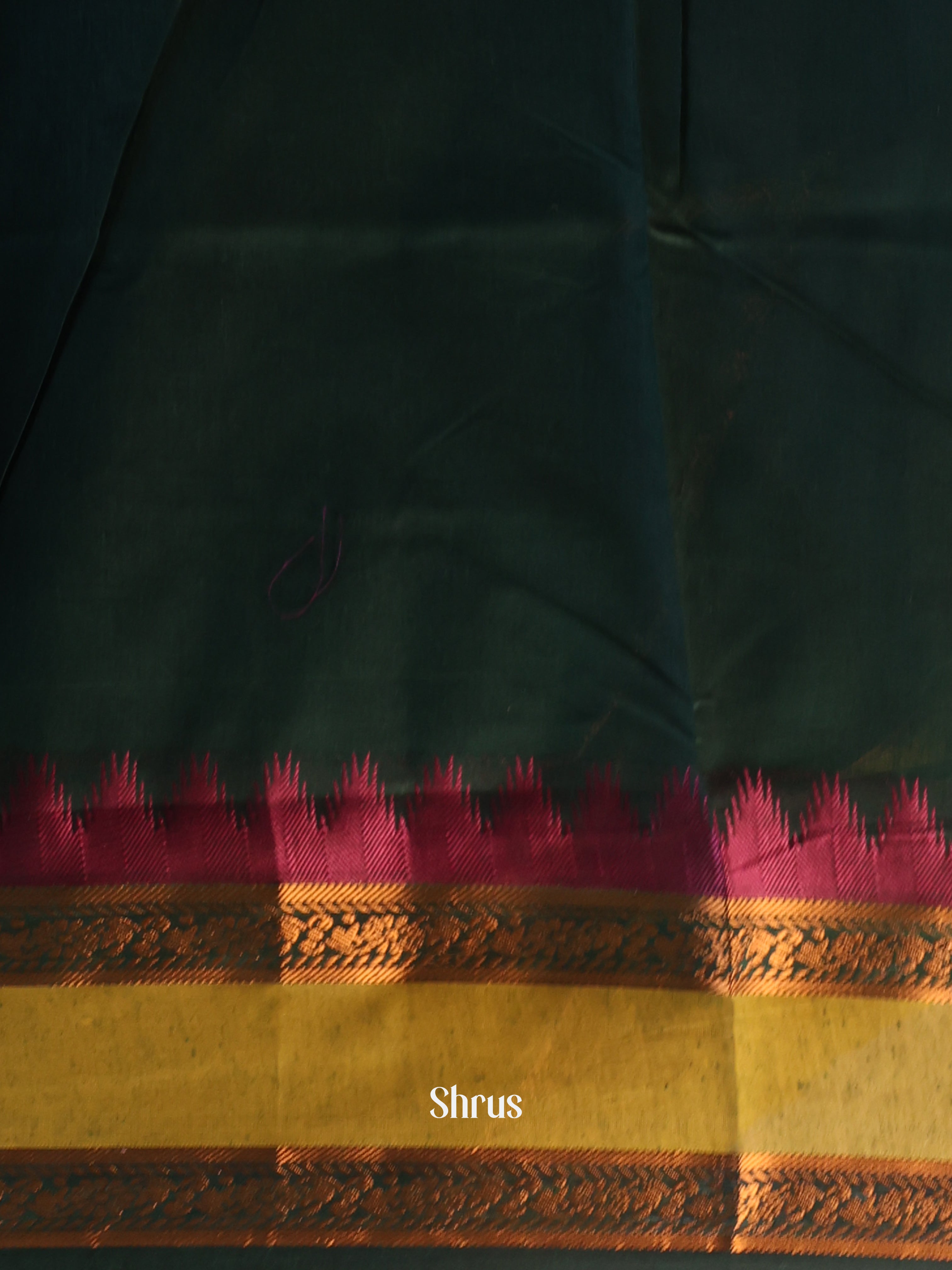 Purple & Green- Kalyani Cotton Saree - Shop on Shrus.com