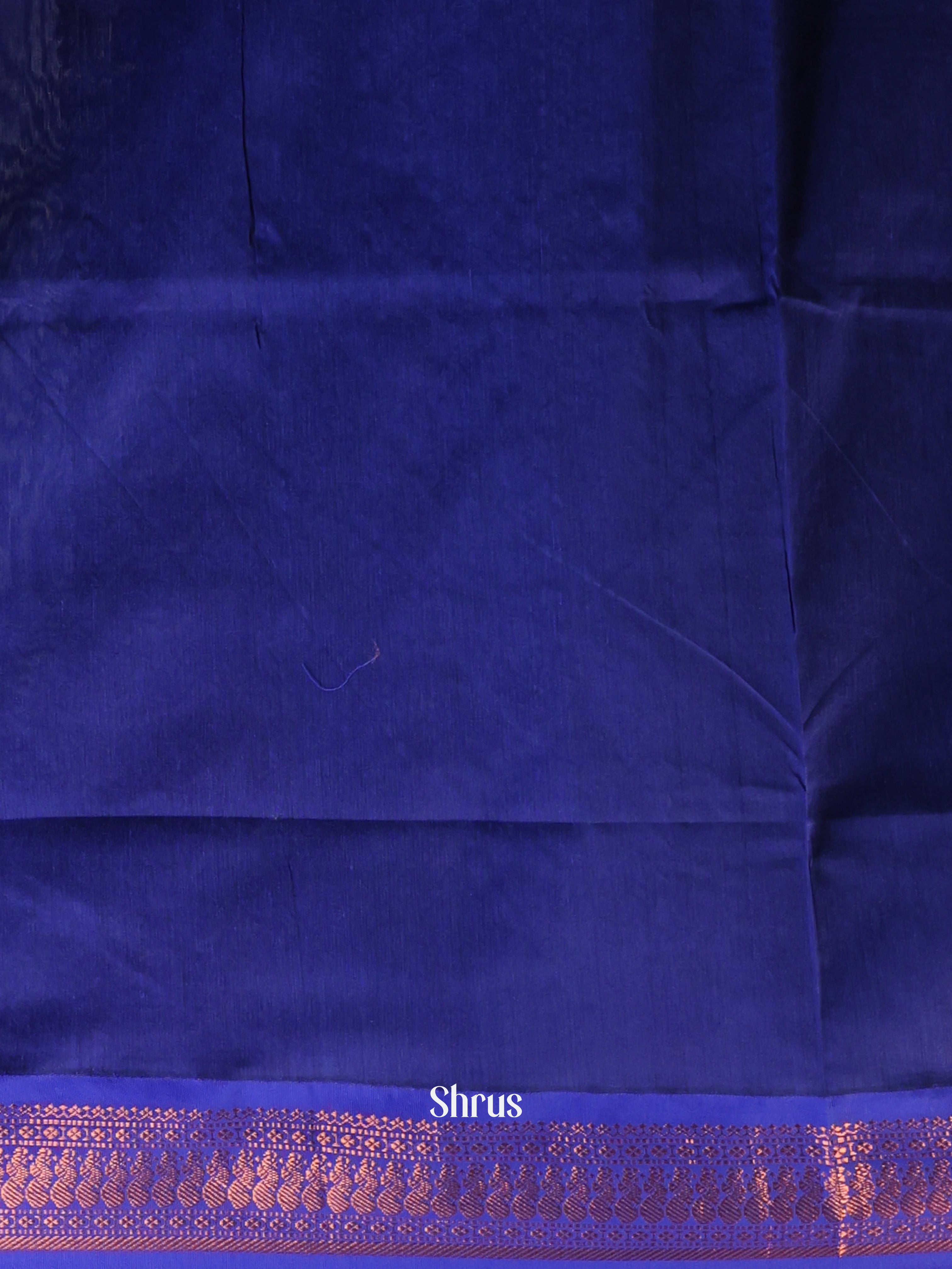maroon & Blue - Kalyani Cotton Saree - Shop on Shrus.com