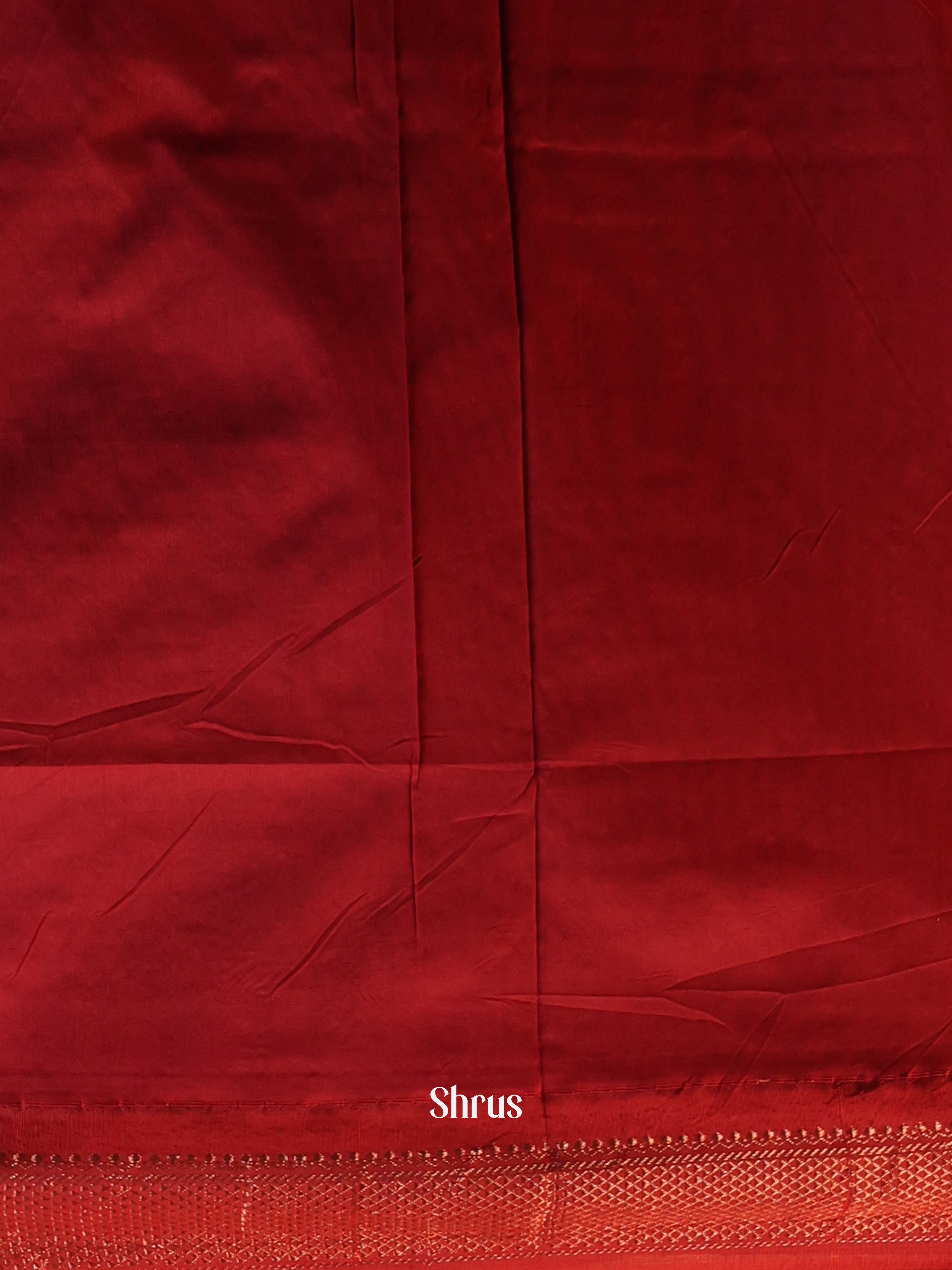 Green & Red - Kalyani Cotton Saree - Shop on Shrus.com