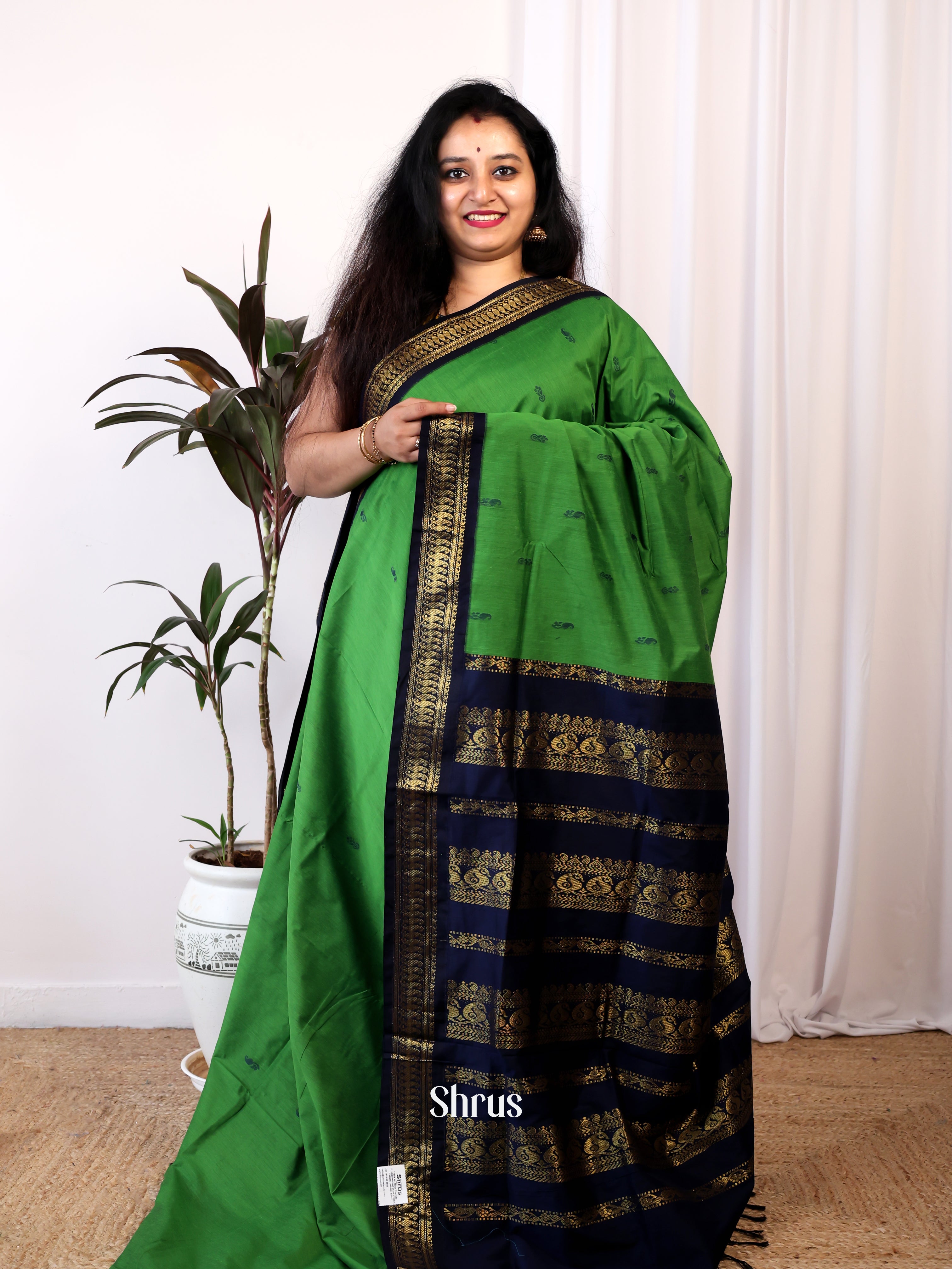 Green & Blue - Kalyani Cotton Saree - Shop on Shrus.com