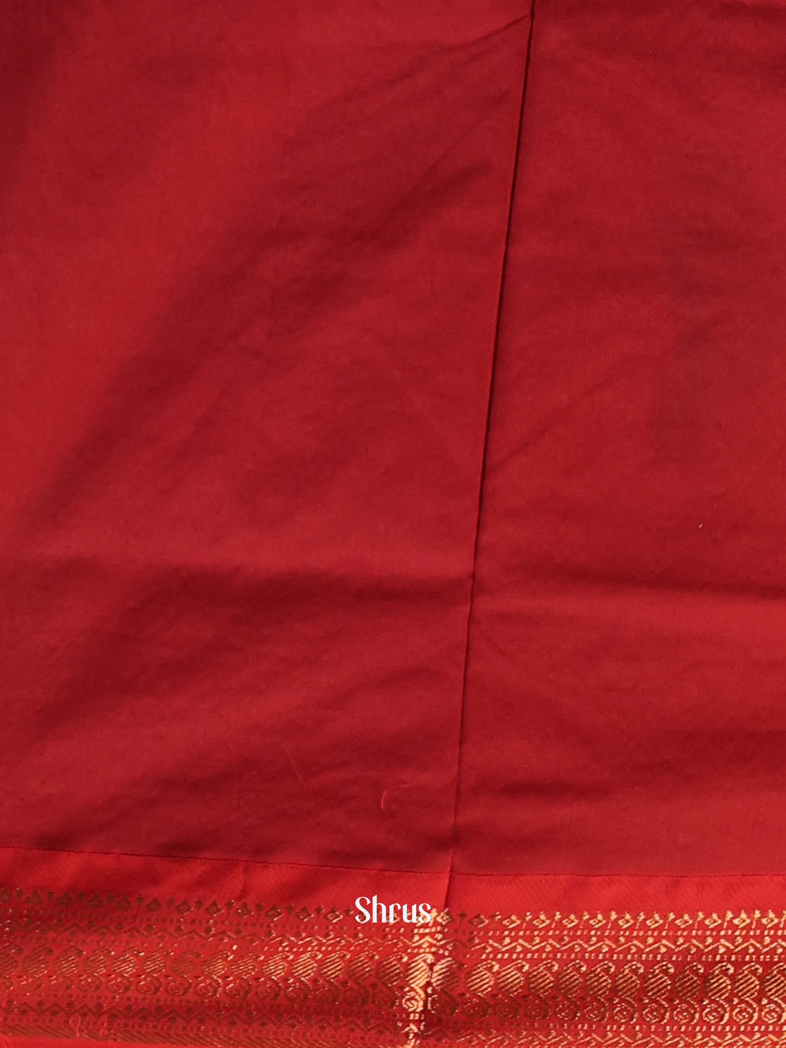 Mehandi Green & Red- Kalyani Cotton Saree - Shop on Shrus.com