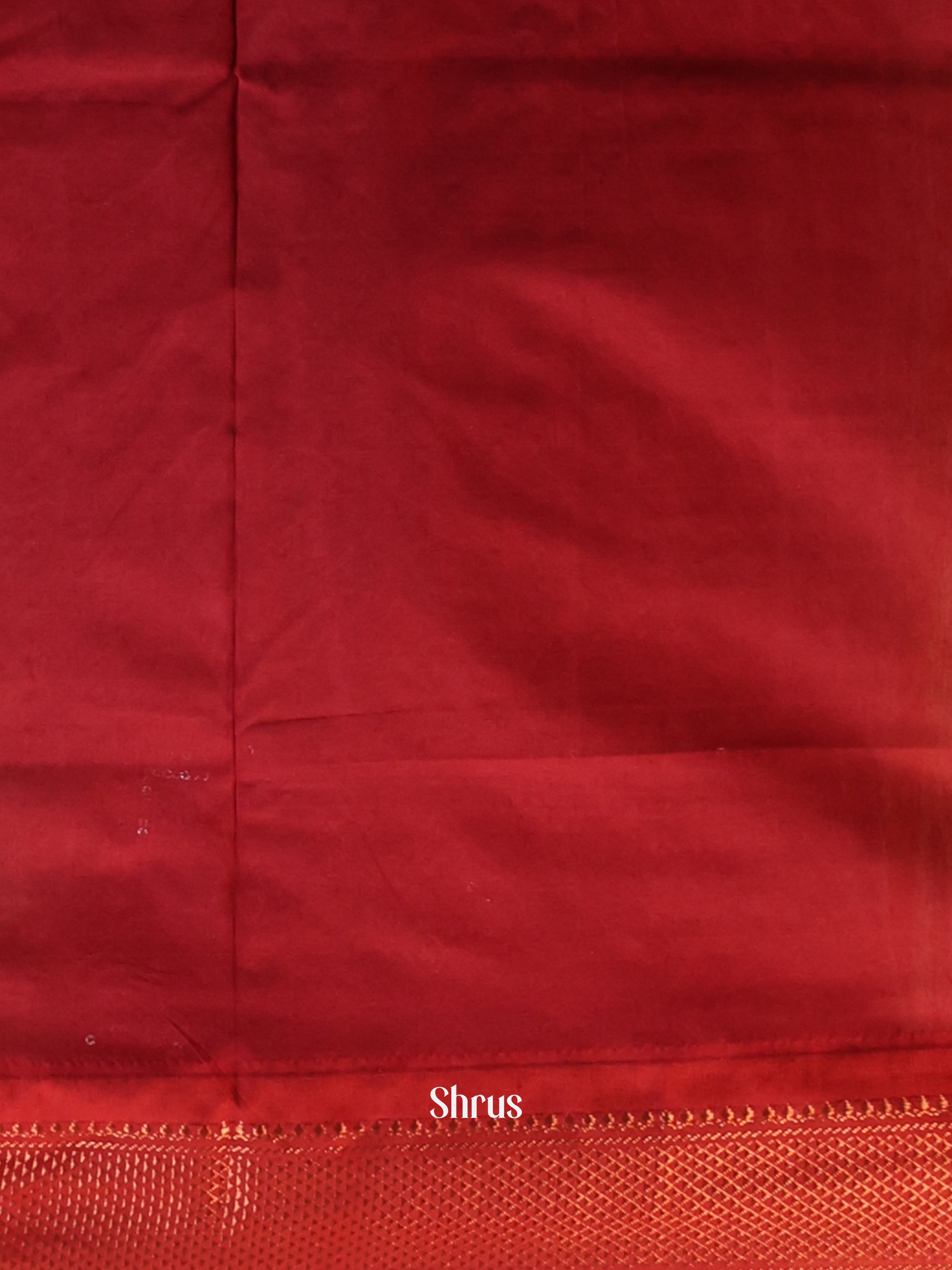 Blue & Red - Kalyani Cotton Saree - Shop on Shrus.com