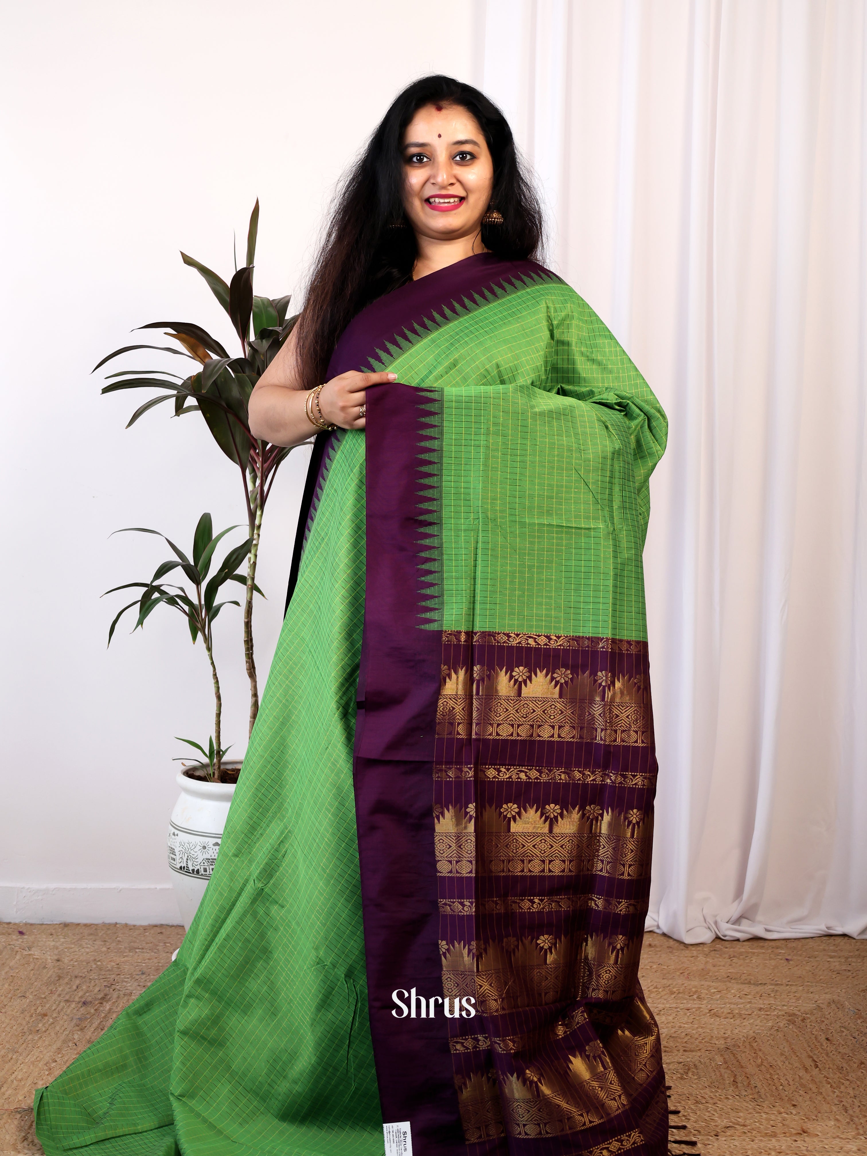 CJS05180 - Kalyani Cotton Saree - Shop on Shrus.com