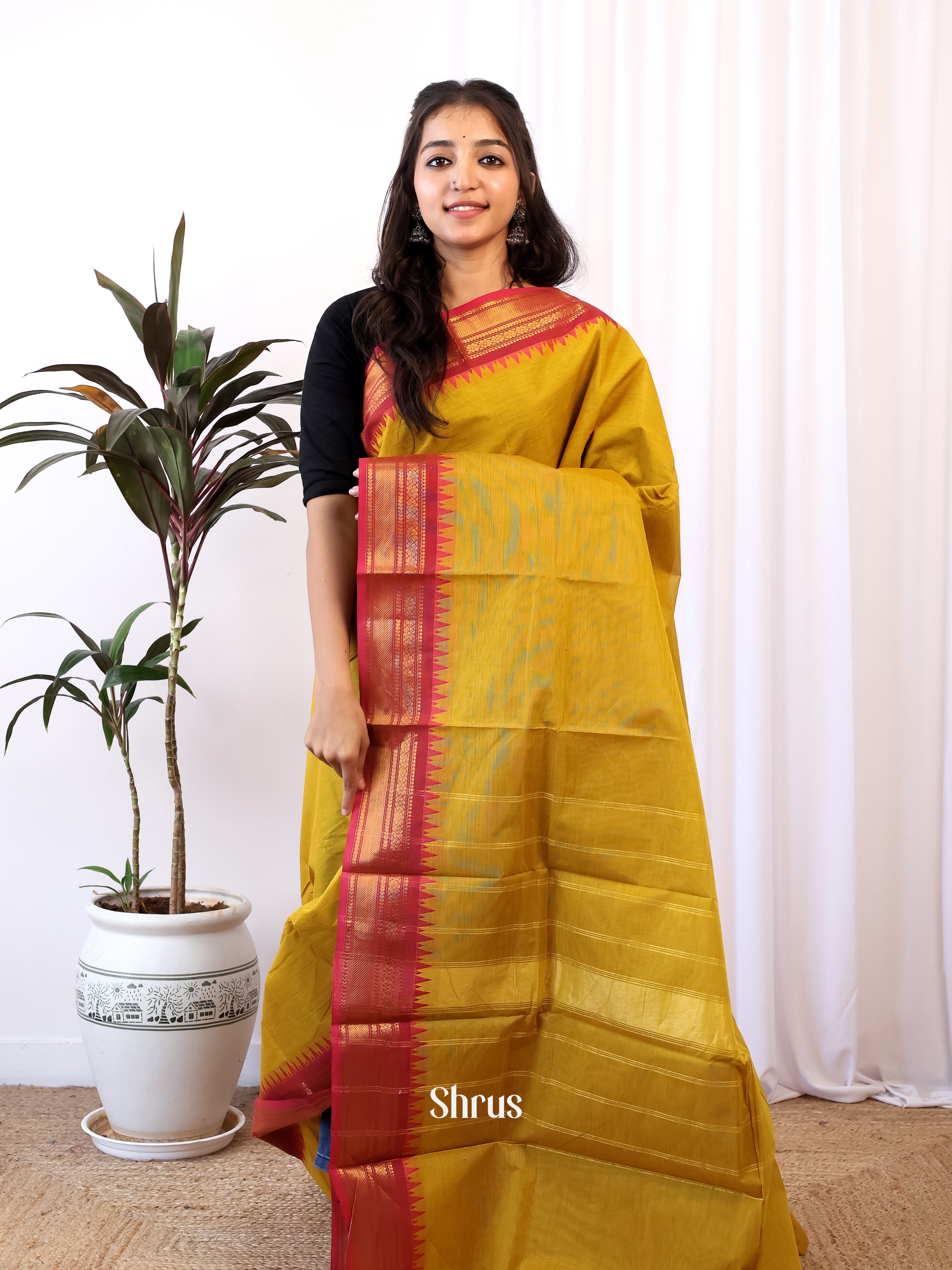 CJS05187 - Chettinad Cotton Saree - Shop on Shrus.com