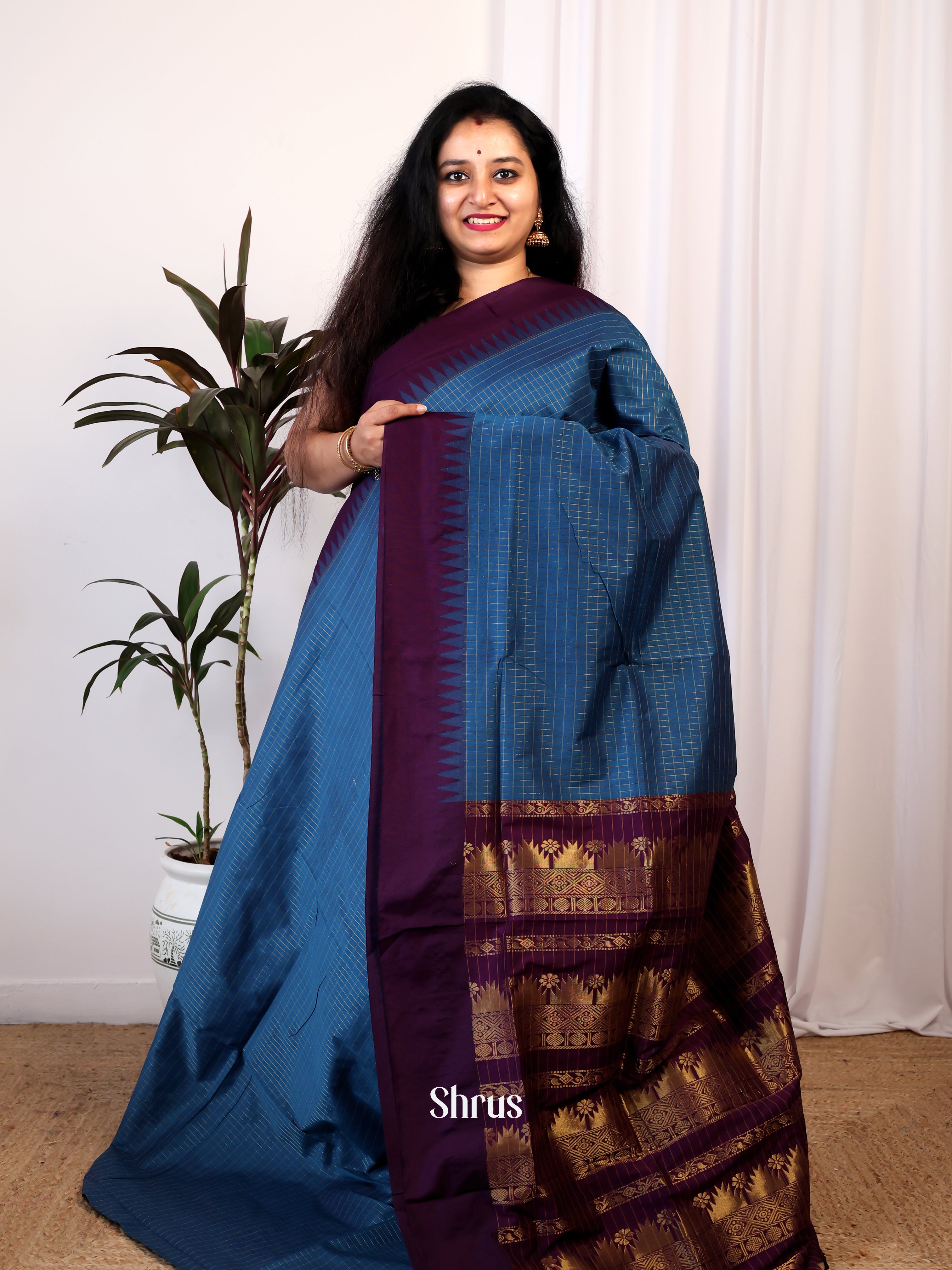 CJS05195 - Kalyani Cotton Saree - Shop on Shrus.com