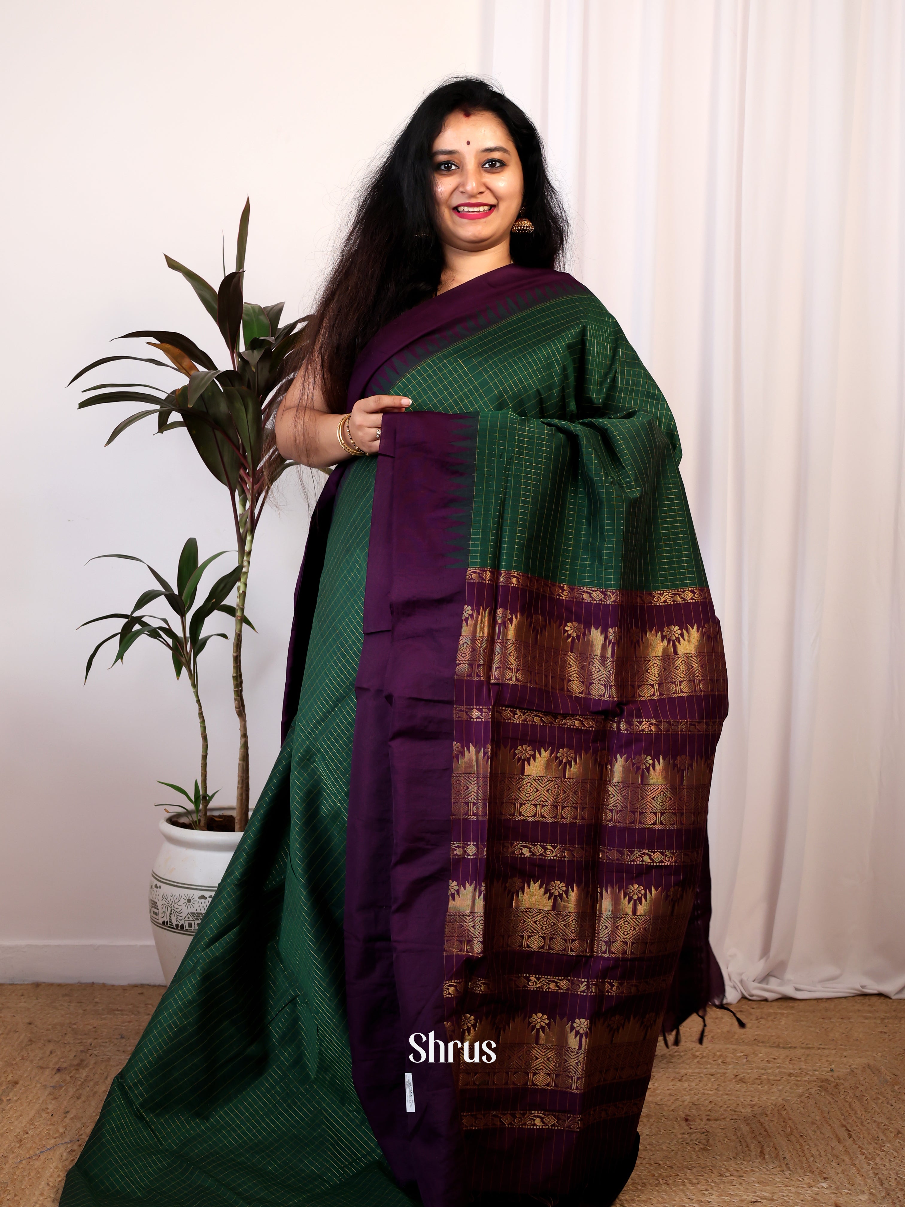CJS05200 - Kalyani Cotton Saree - Shop on Shrus.com