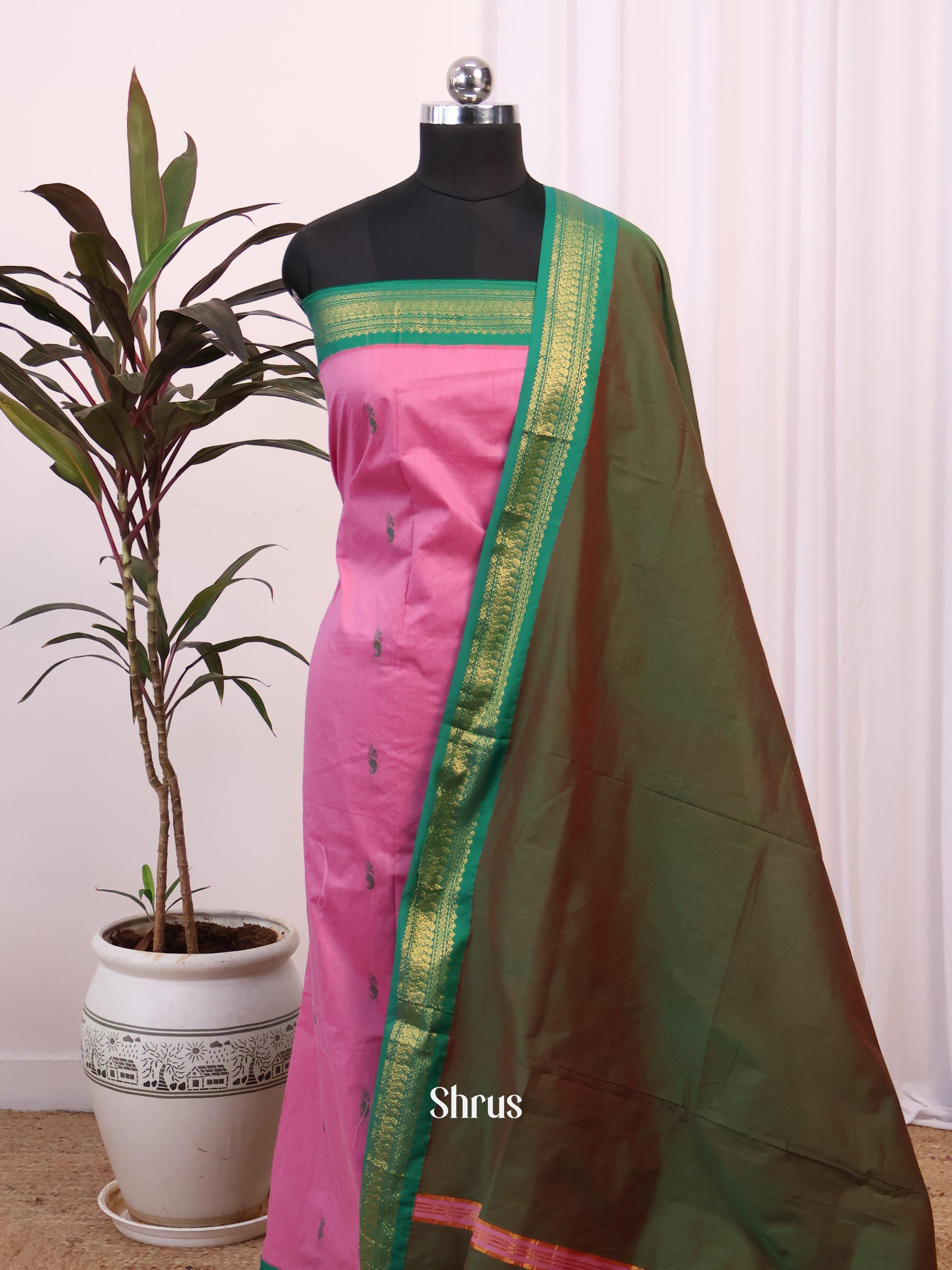 CJS05211 - Kalyani Cotton salwar unstitch - Shop on Shrus.com