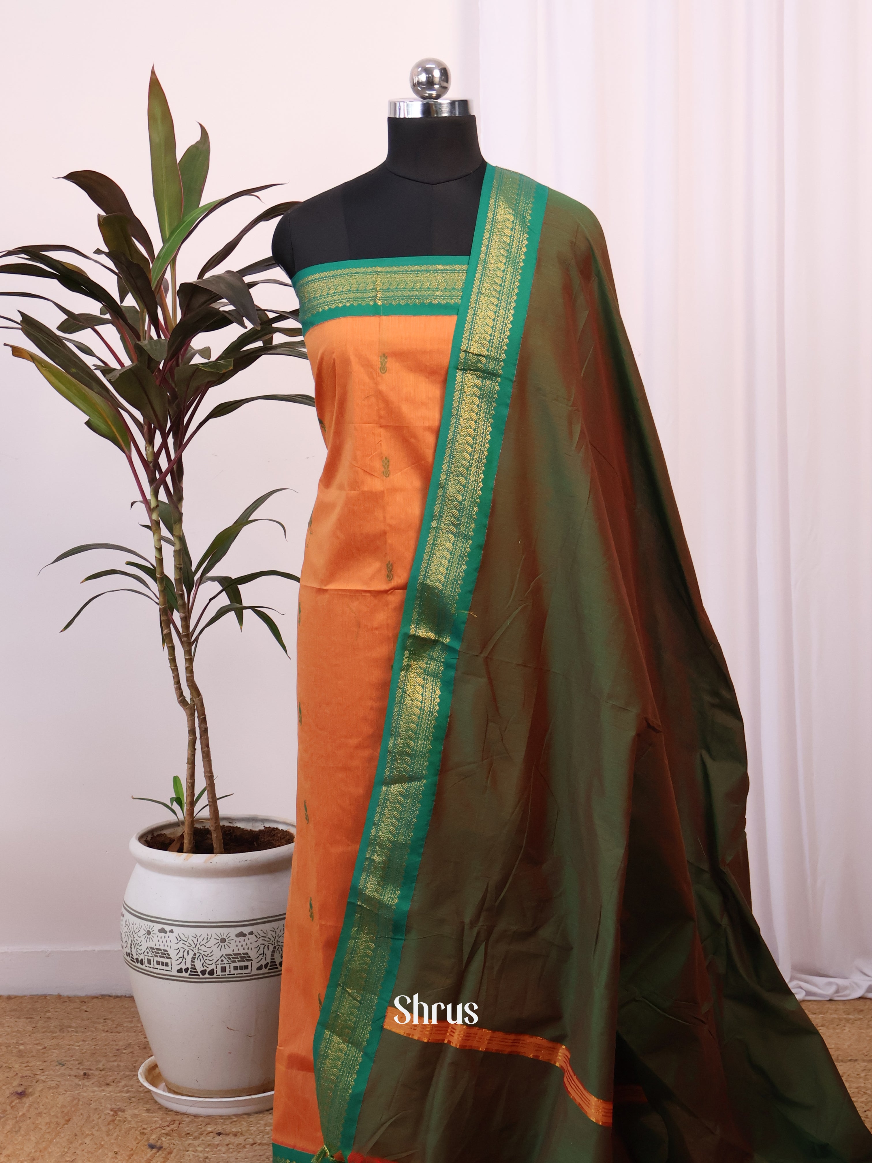 CJS05215 - Kalyani Cotton salwar unstitch - Shop on Shrus.com