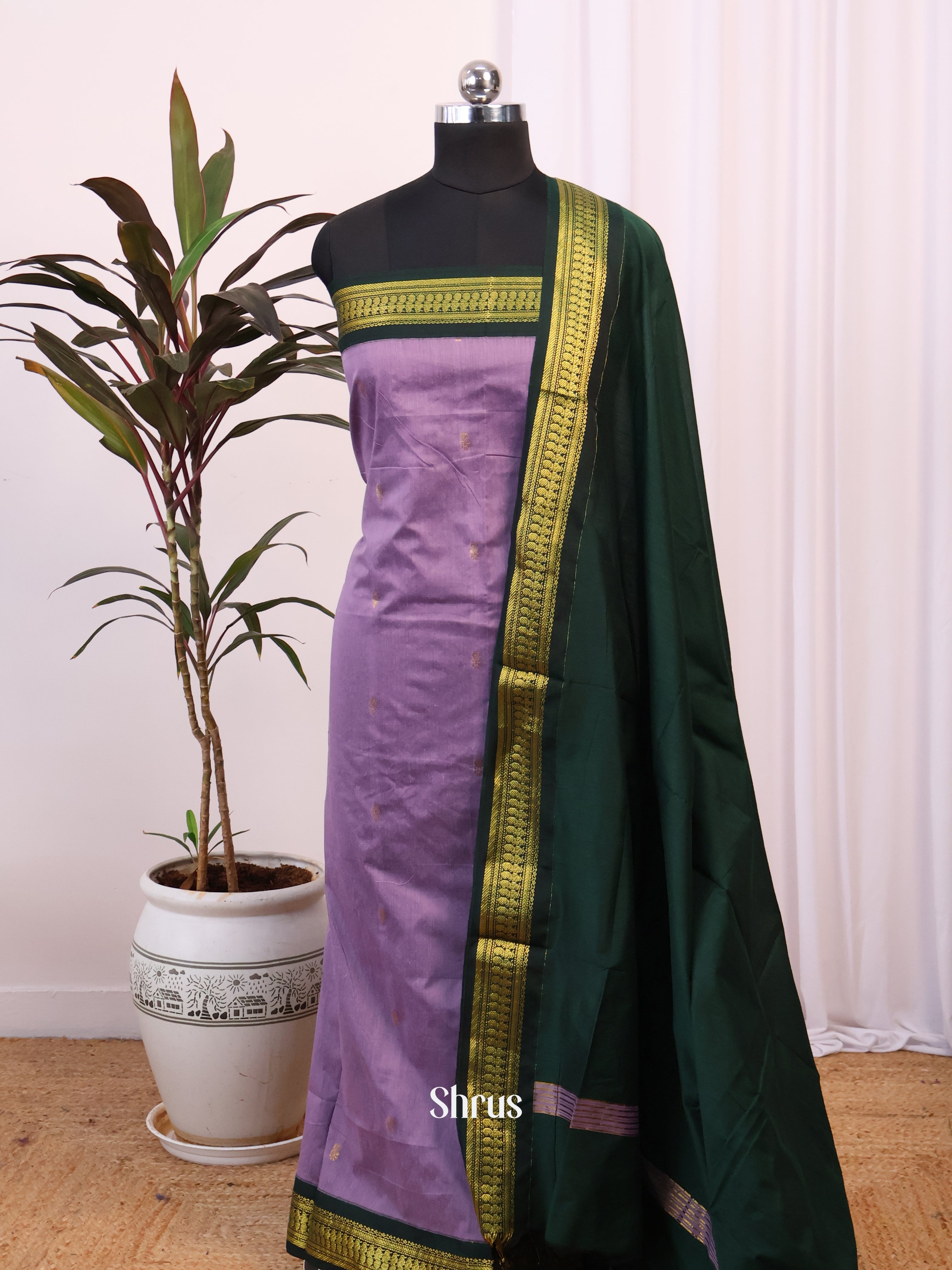 CJS05217 - Kalyani Cotton salwar unstitch - Shop on Shrus.com