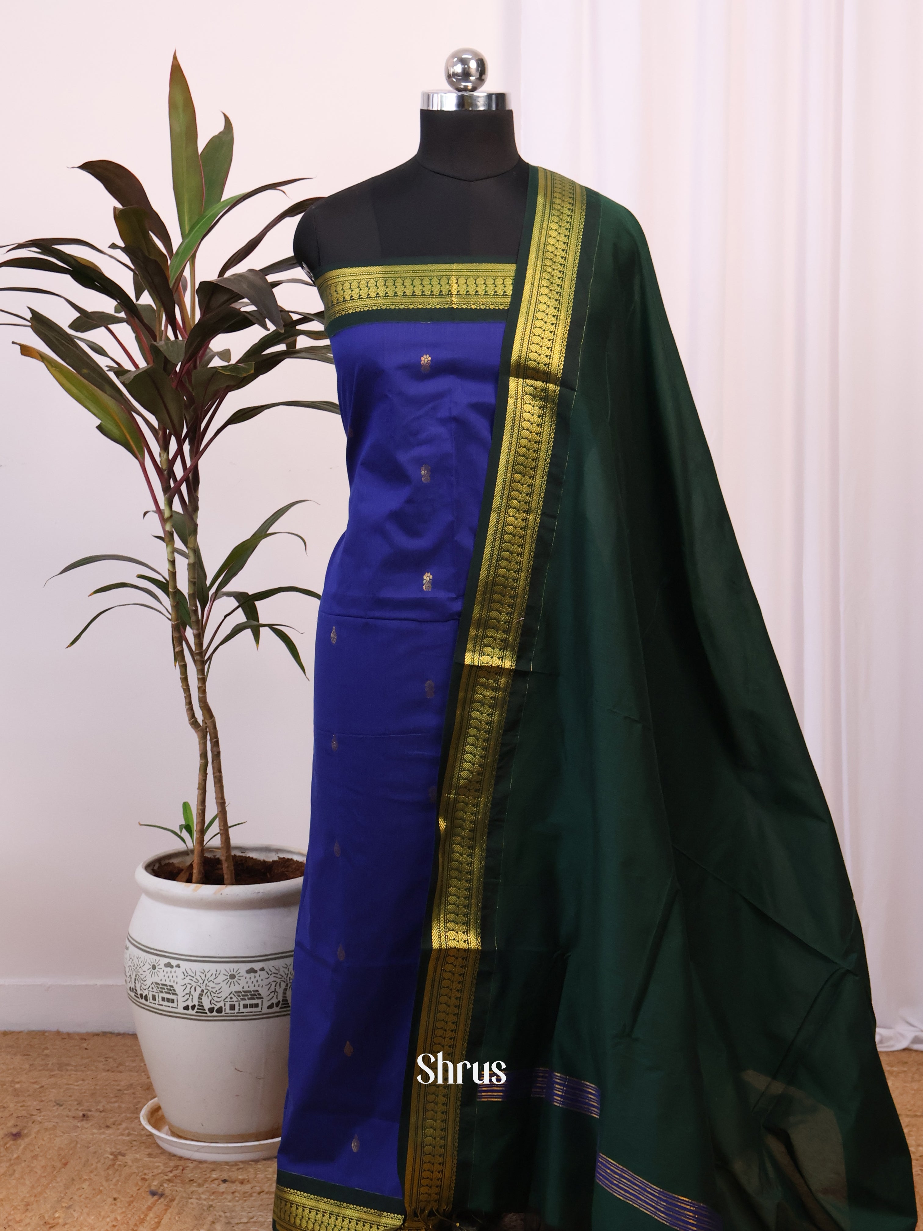 CJS05219 - Kalyani Cotton salwar unstitch - Shop on Shrus.com