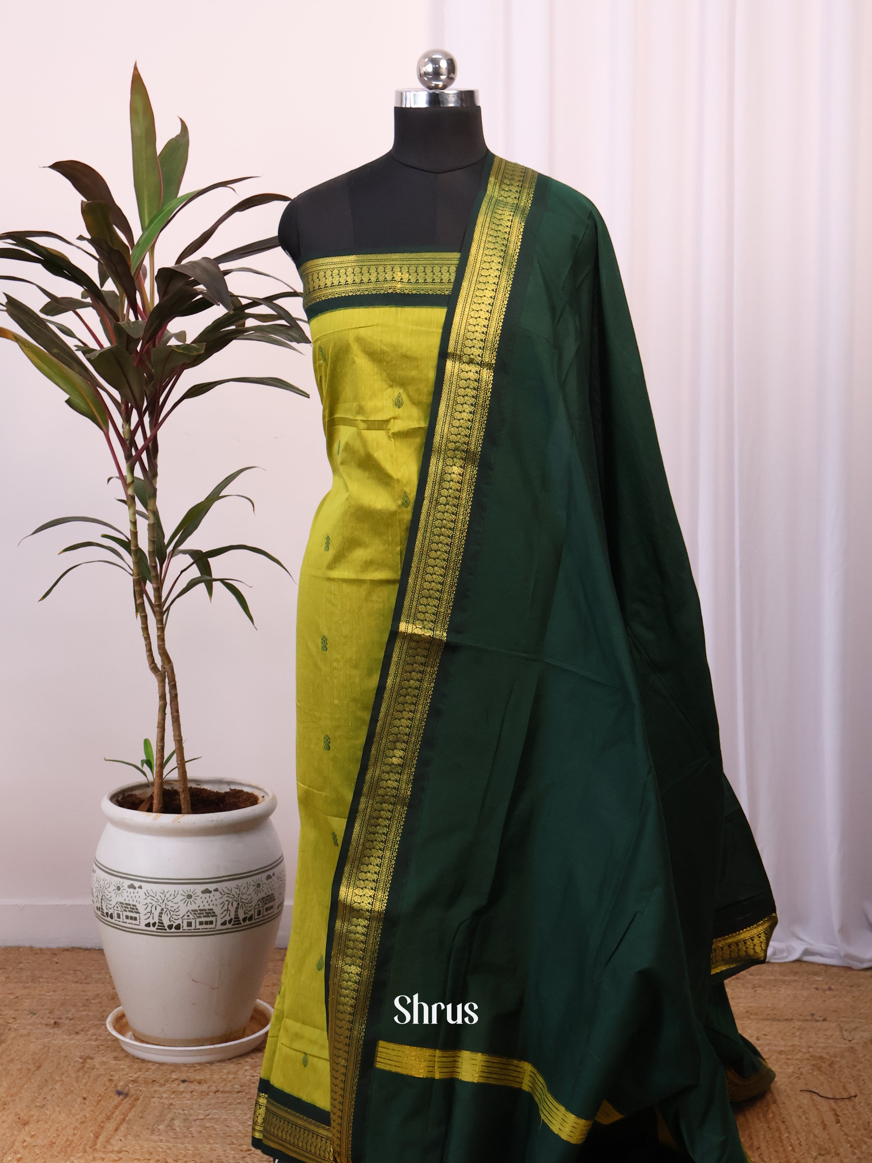 CJS05220 - Kalyani Cotton salwar unstitch - Shop on Shrus.com