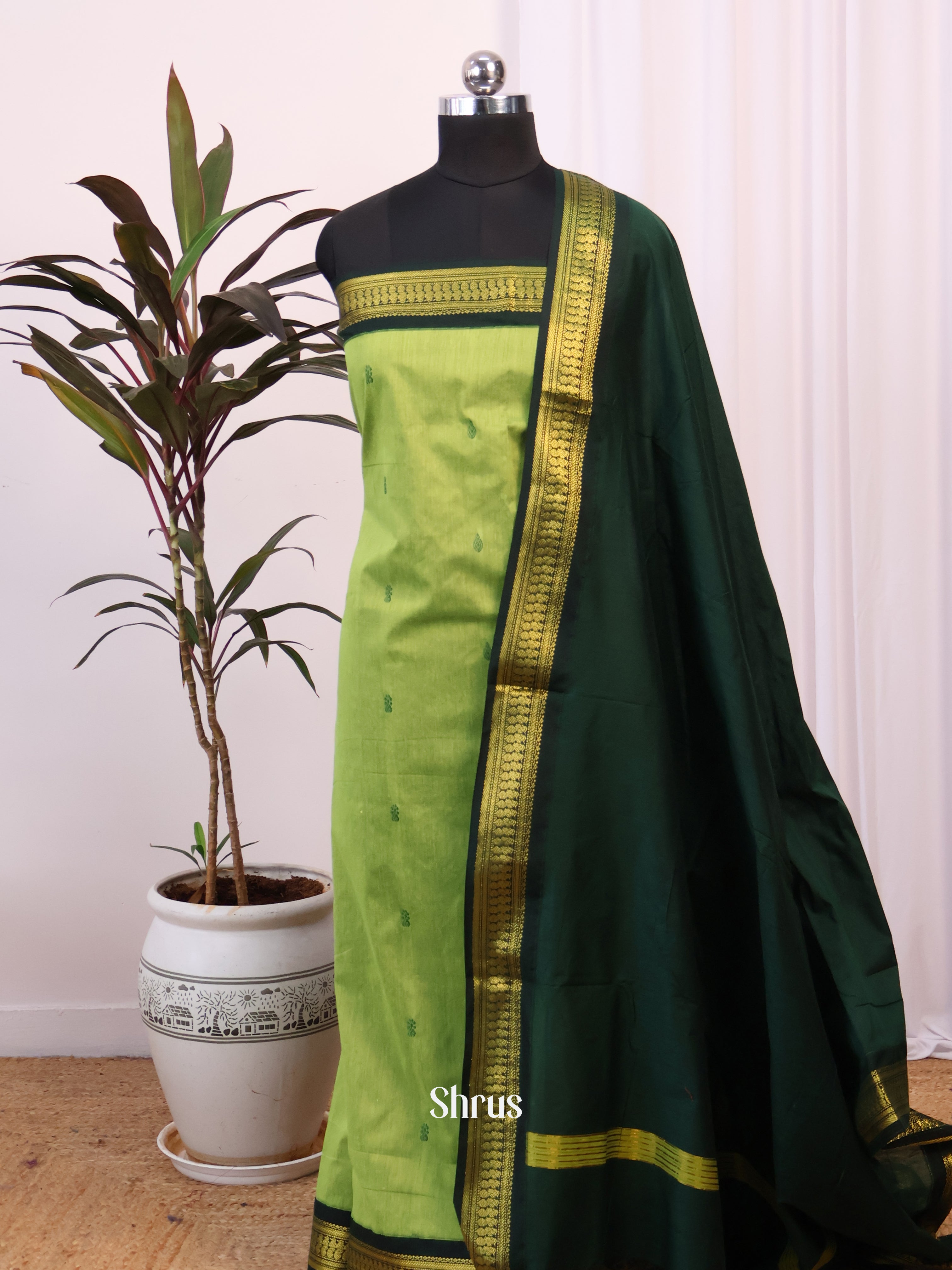 CJS05221 - Kalyani Cotton salwar unstitch - Shop on Shrus.com