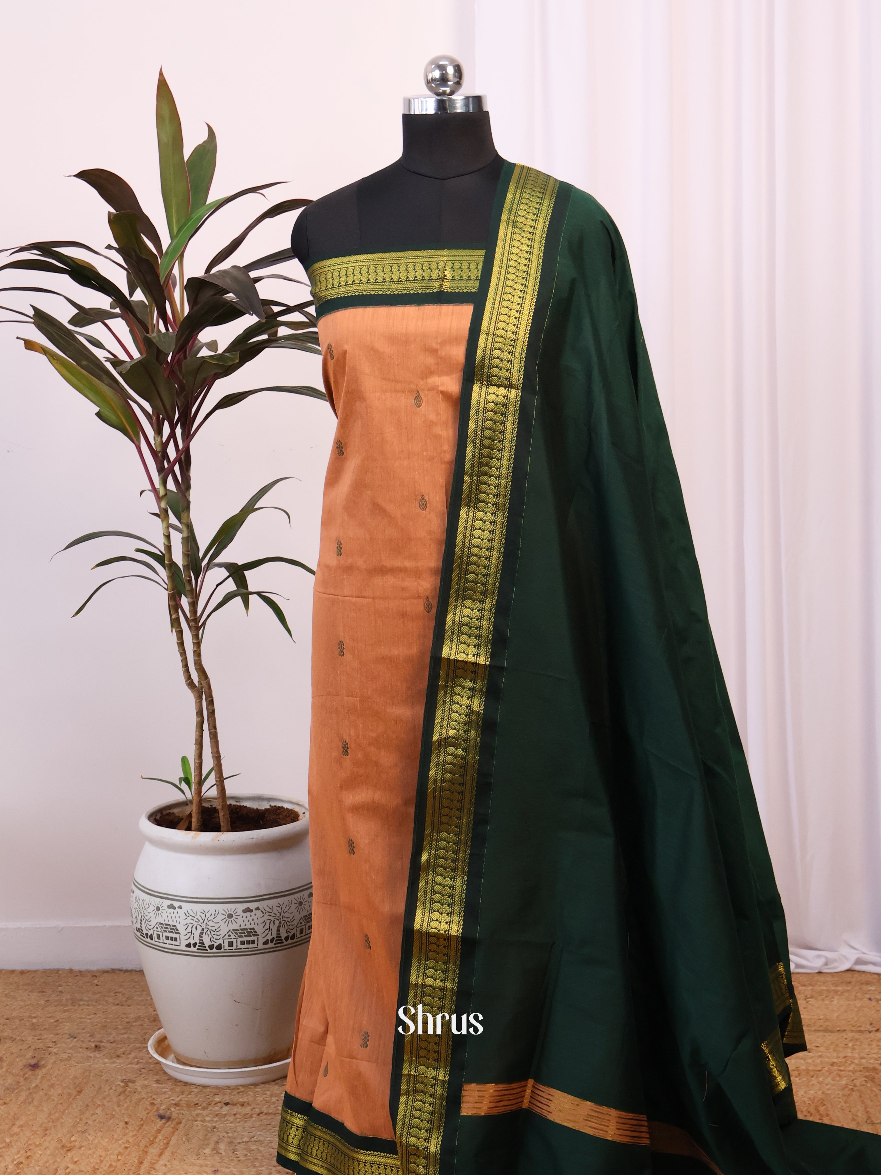 CJS05223 - Kalyani Cotton salwar unstitch - Shop on Shrus.com