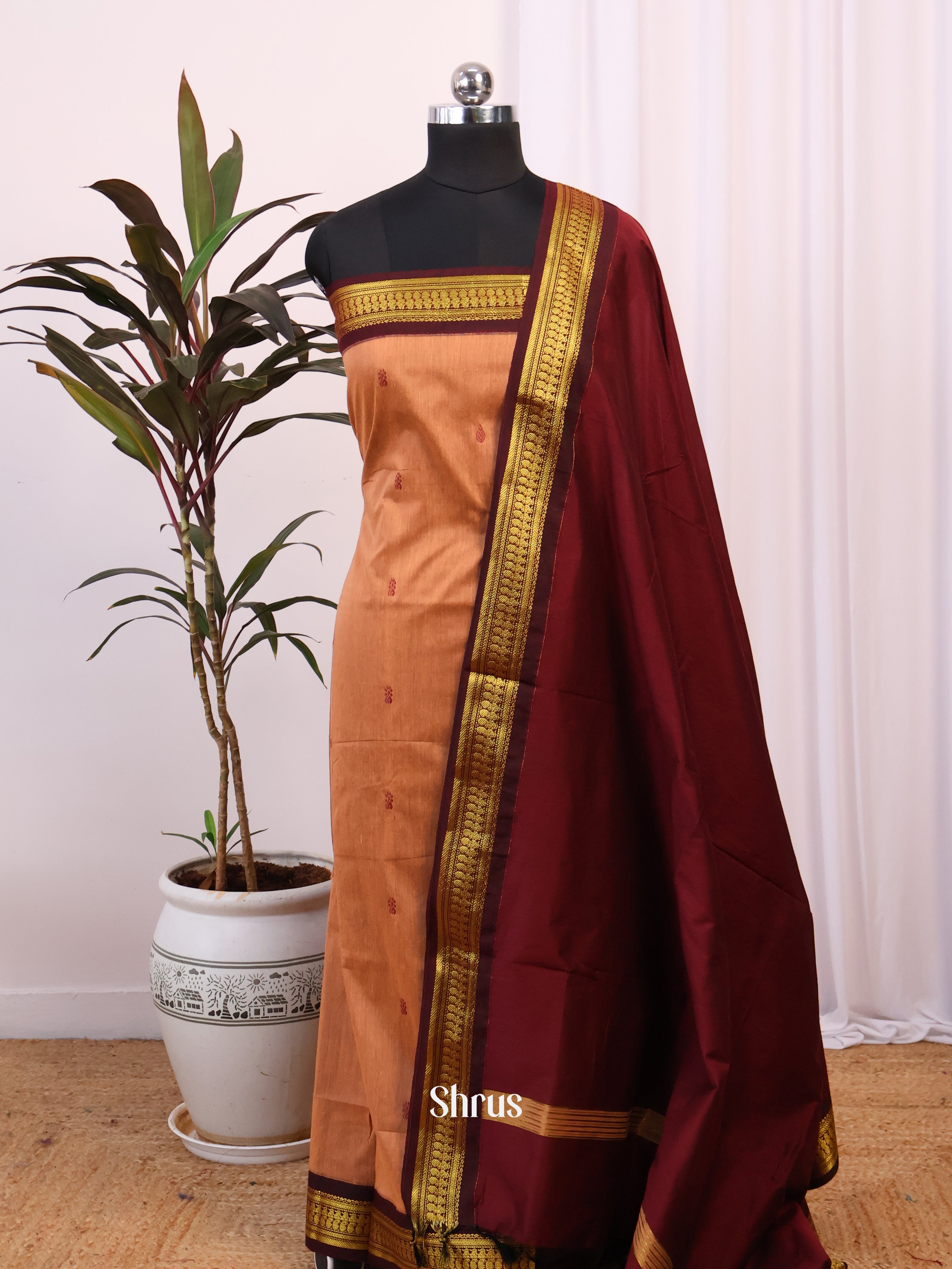 CJS05226 - Kalyani Cotton salwar unstitch - Shop on Shrus.com