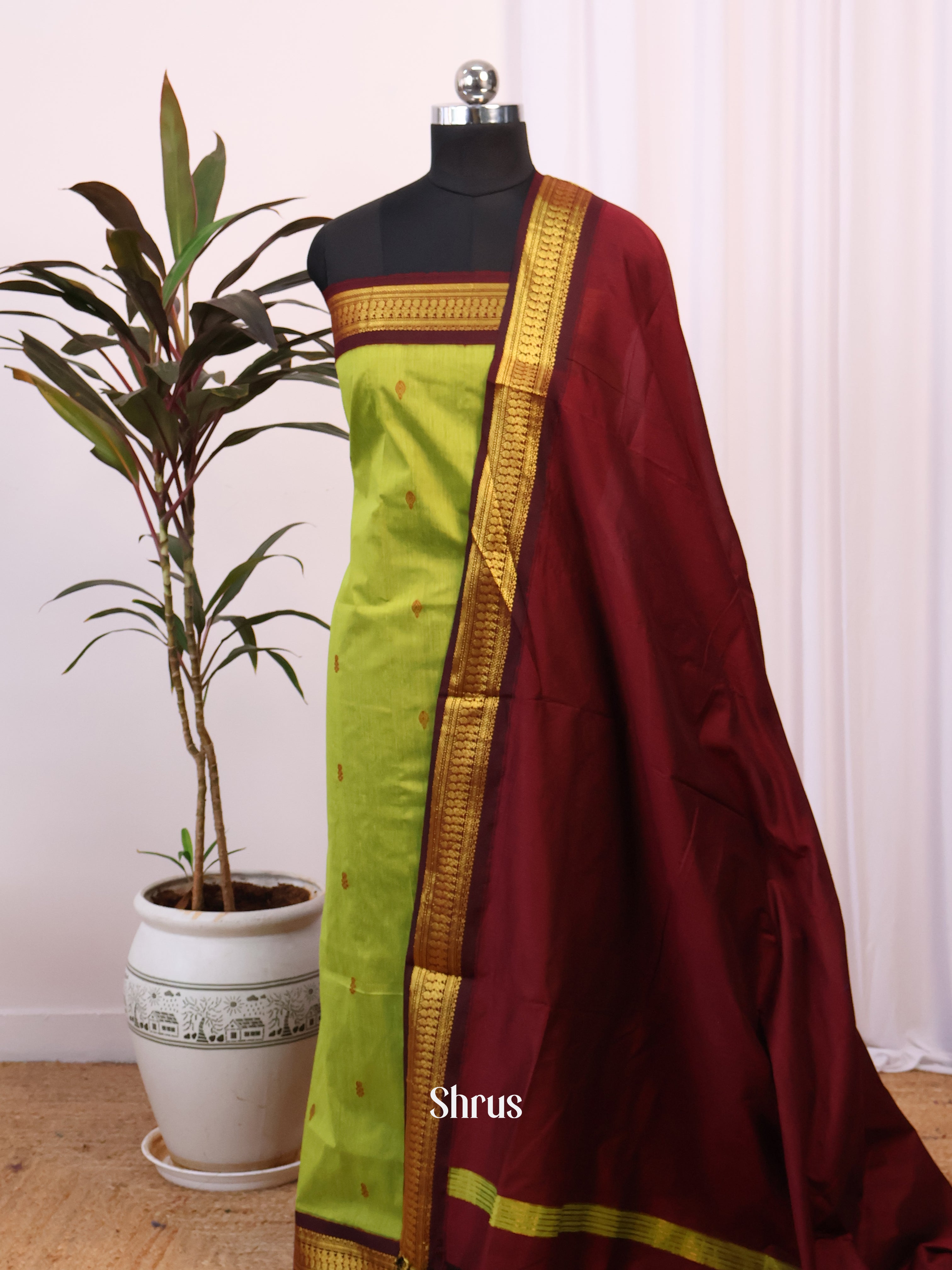 CJS05228 - Kalyani Cotton salwar unstitch - Shop on Shrus.com