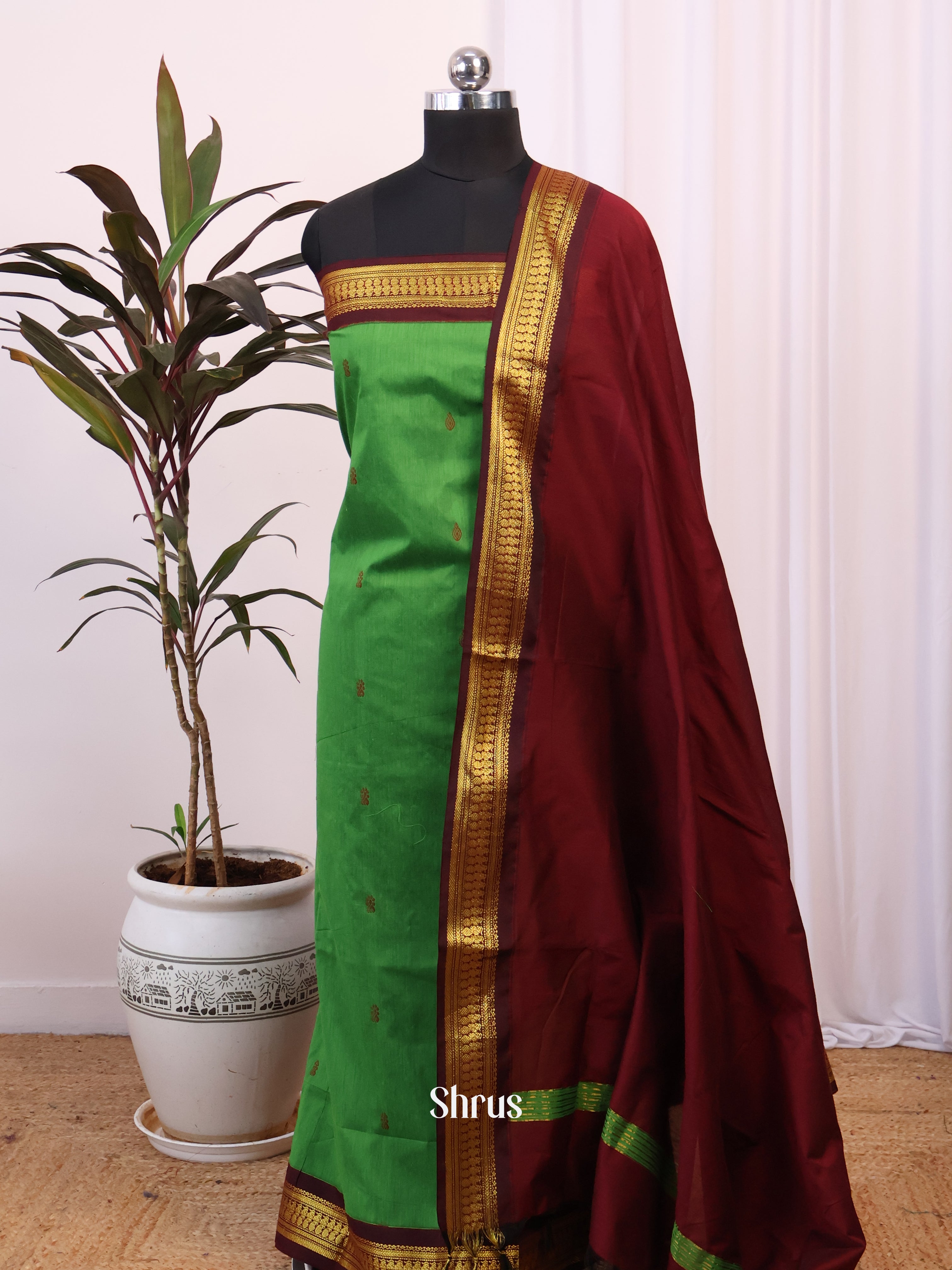 CJS05229 - Kalyani Cotton salwar unstitch - Shop on Shrus.com