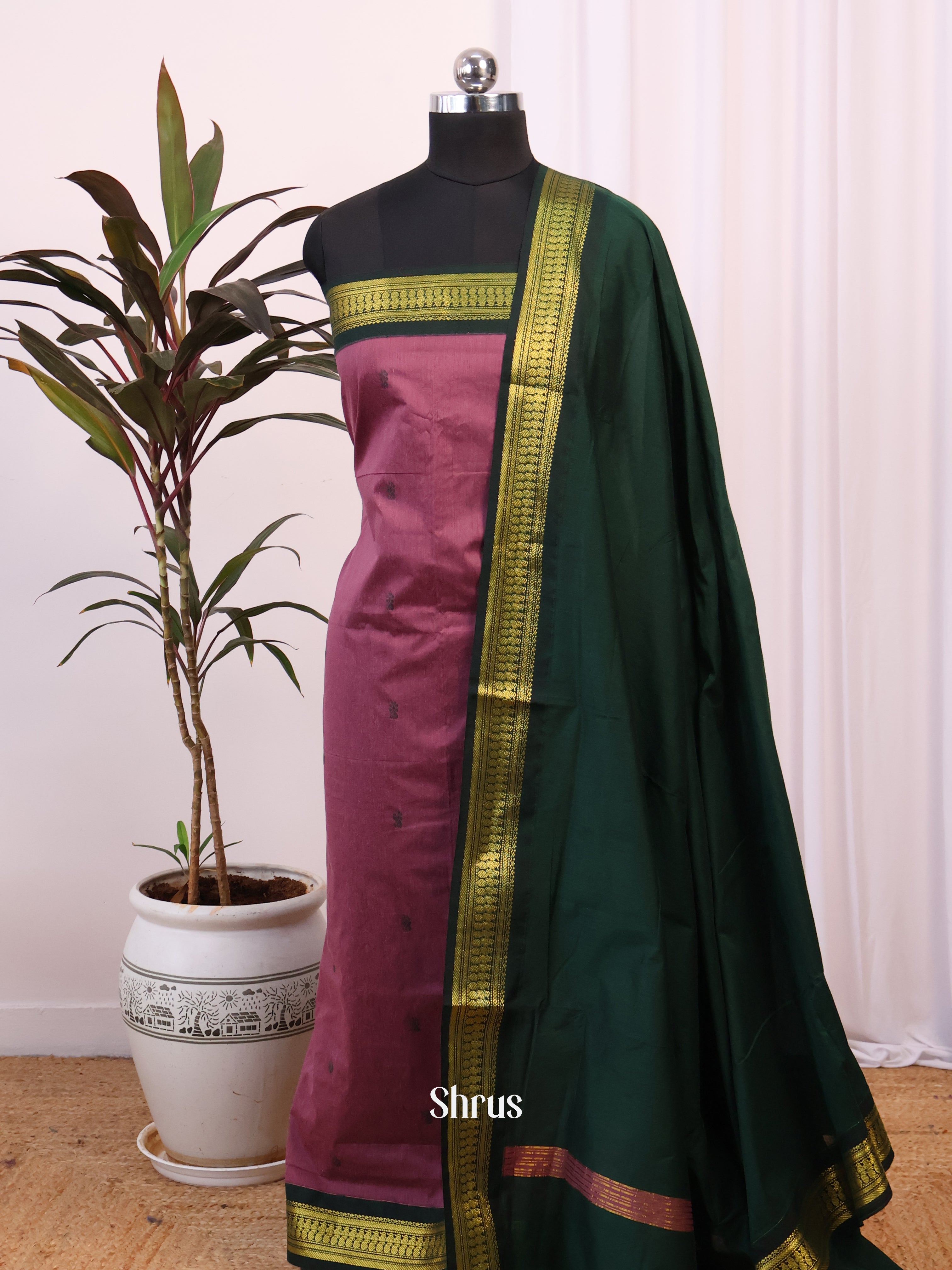 CJS05230 - Kalyani Cotton salwar unstitch - Shop on Shrus.com