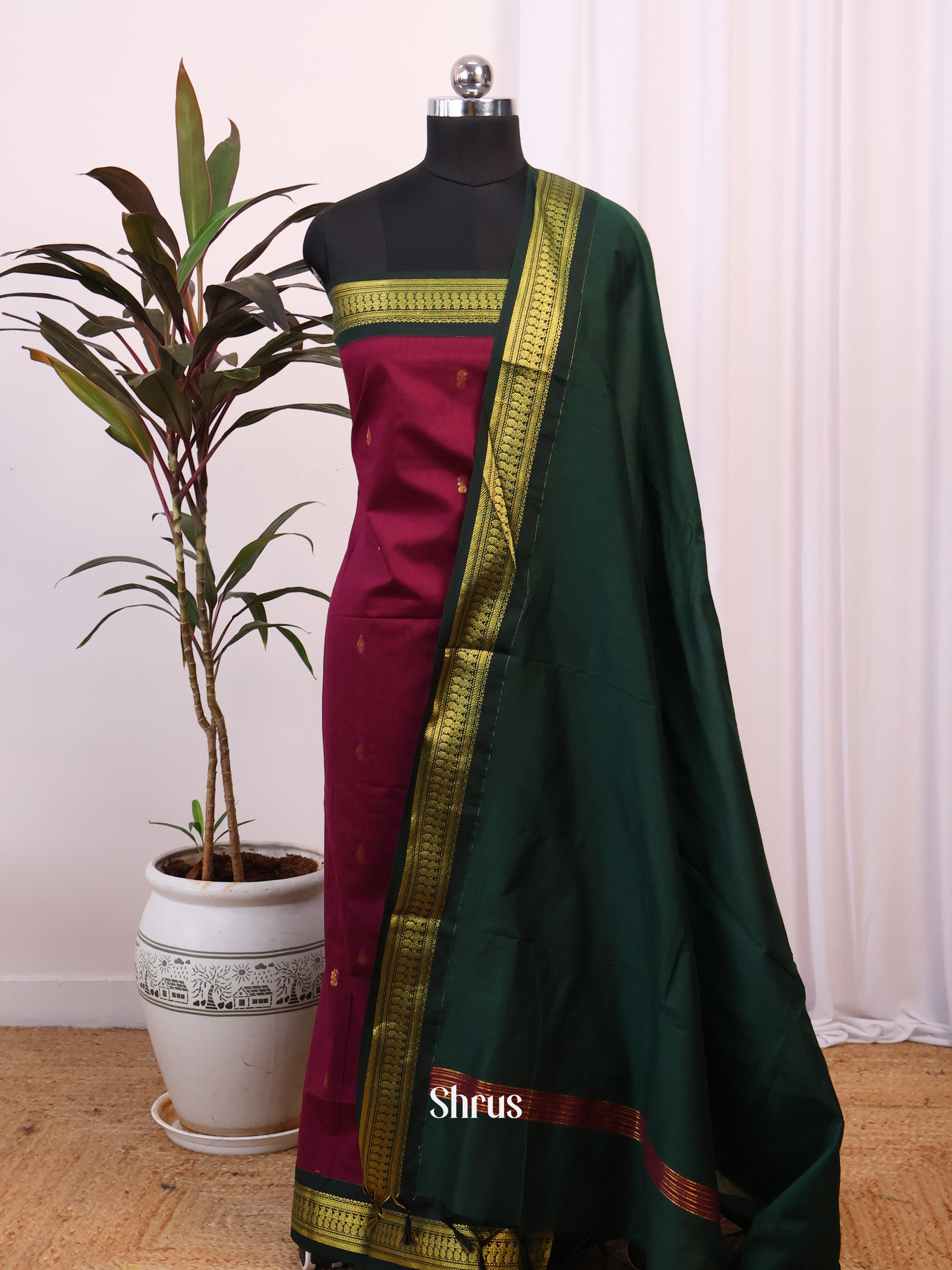CJS05231 - Kalyani Cotton salwar unstitch - Shop on Shrus.com