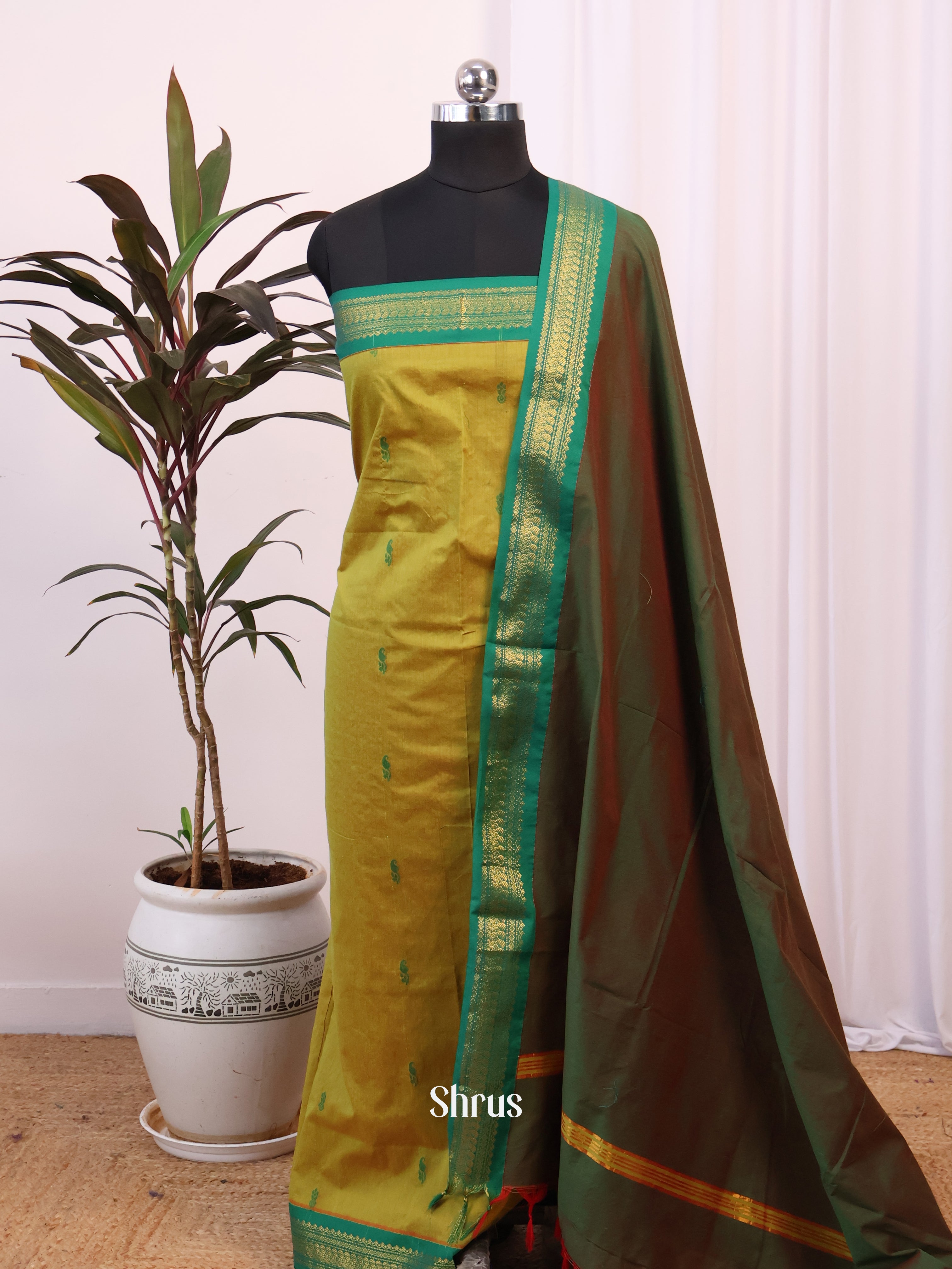 CJS05233 - Kalyani Cotton salwar unstitch - Shop on Shrus.com
