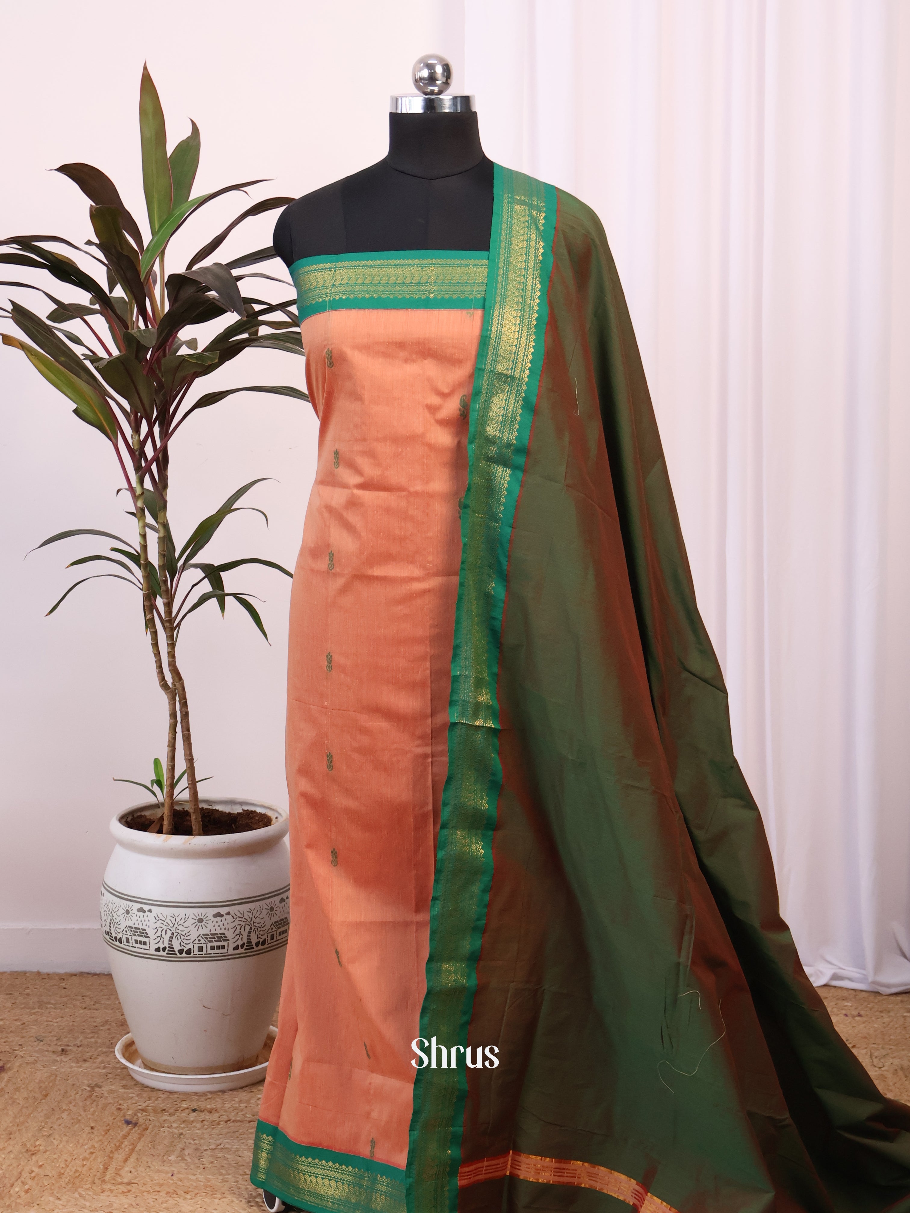 CJS05235 - Kalyani Cotton salwar unstitch - Shop on Shrus.com