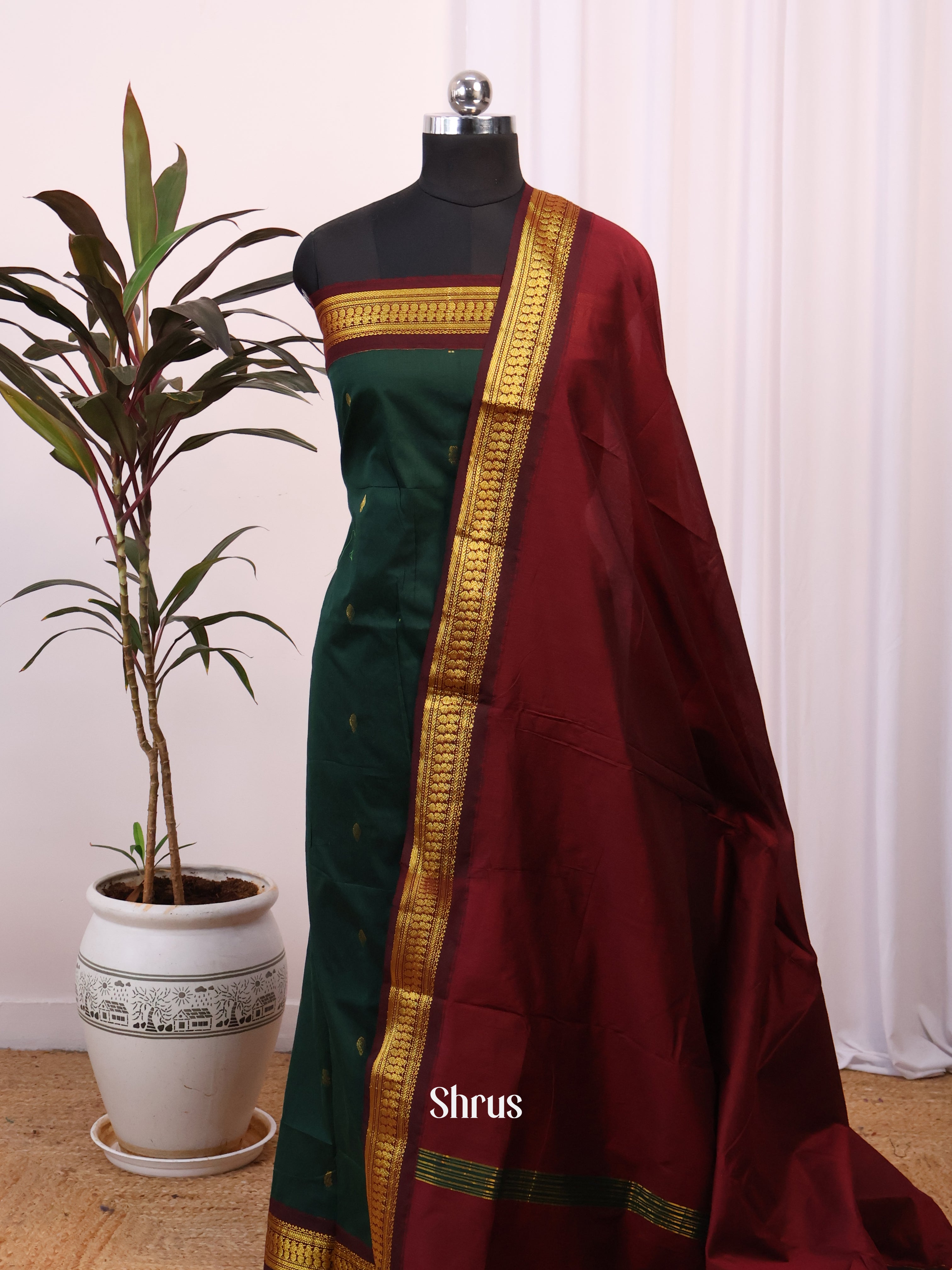 CJS05236 - Kalyani Cotton salwar unstitch - Shop on Shrus.com