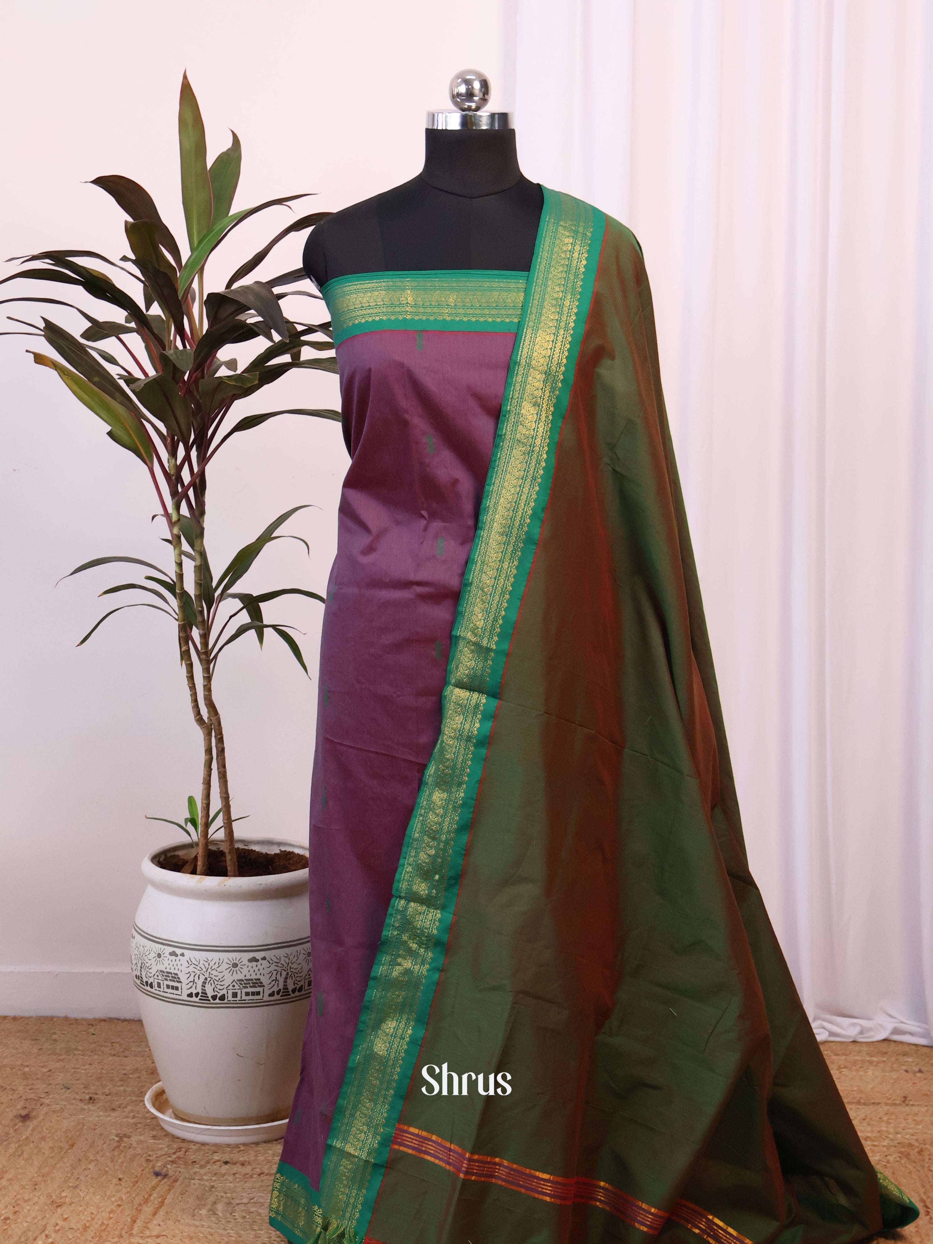 CJS05240 - Kalyani Cotton salwar unstitch - Shop on Shrus.com