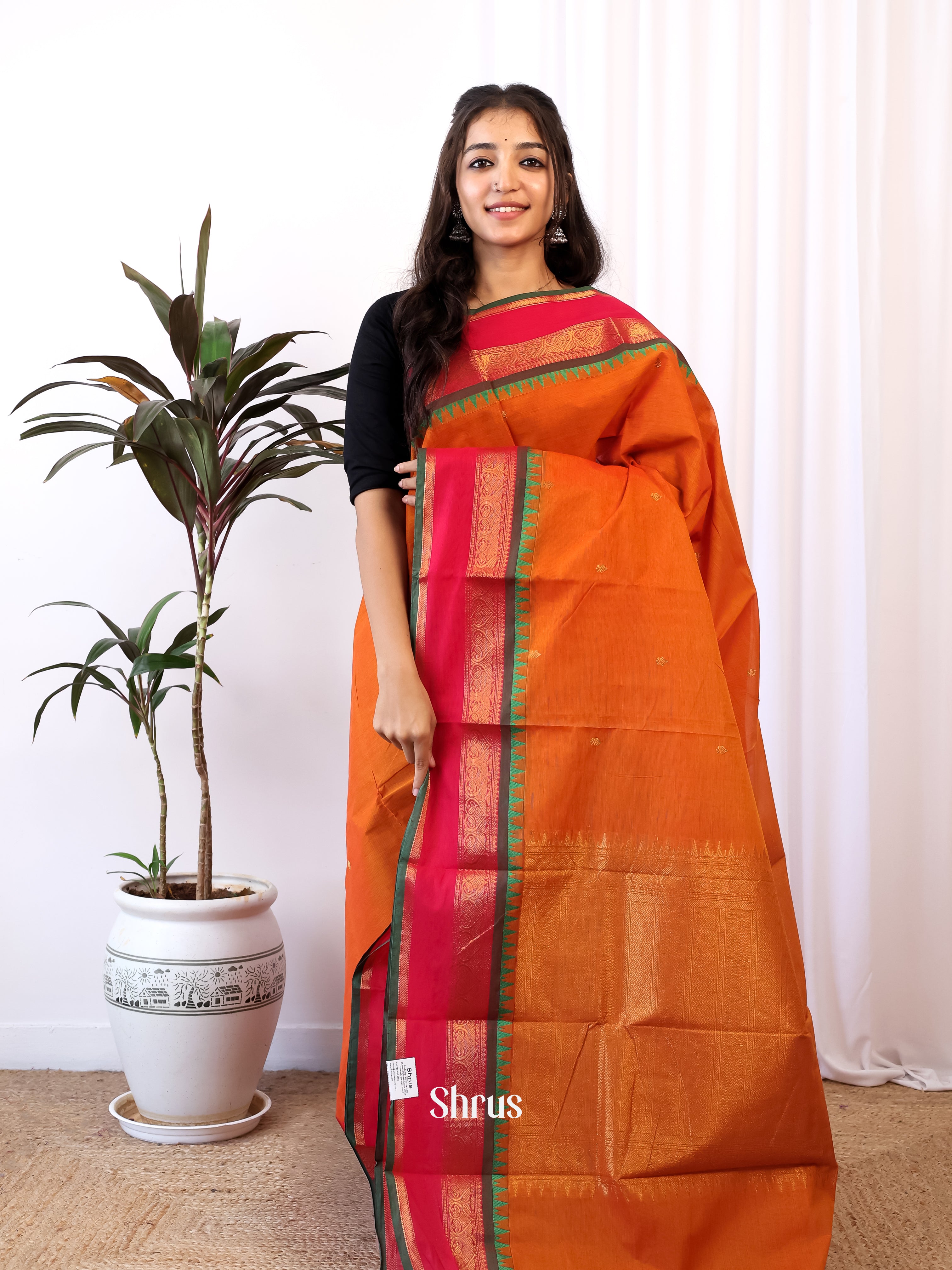 CJS05267 - Chettinad Cotton Saree - Shop on Shrus.com