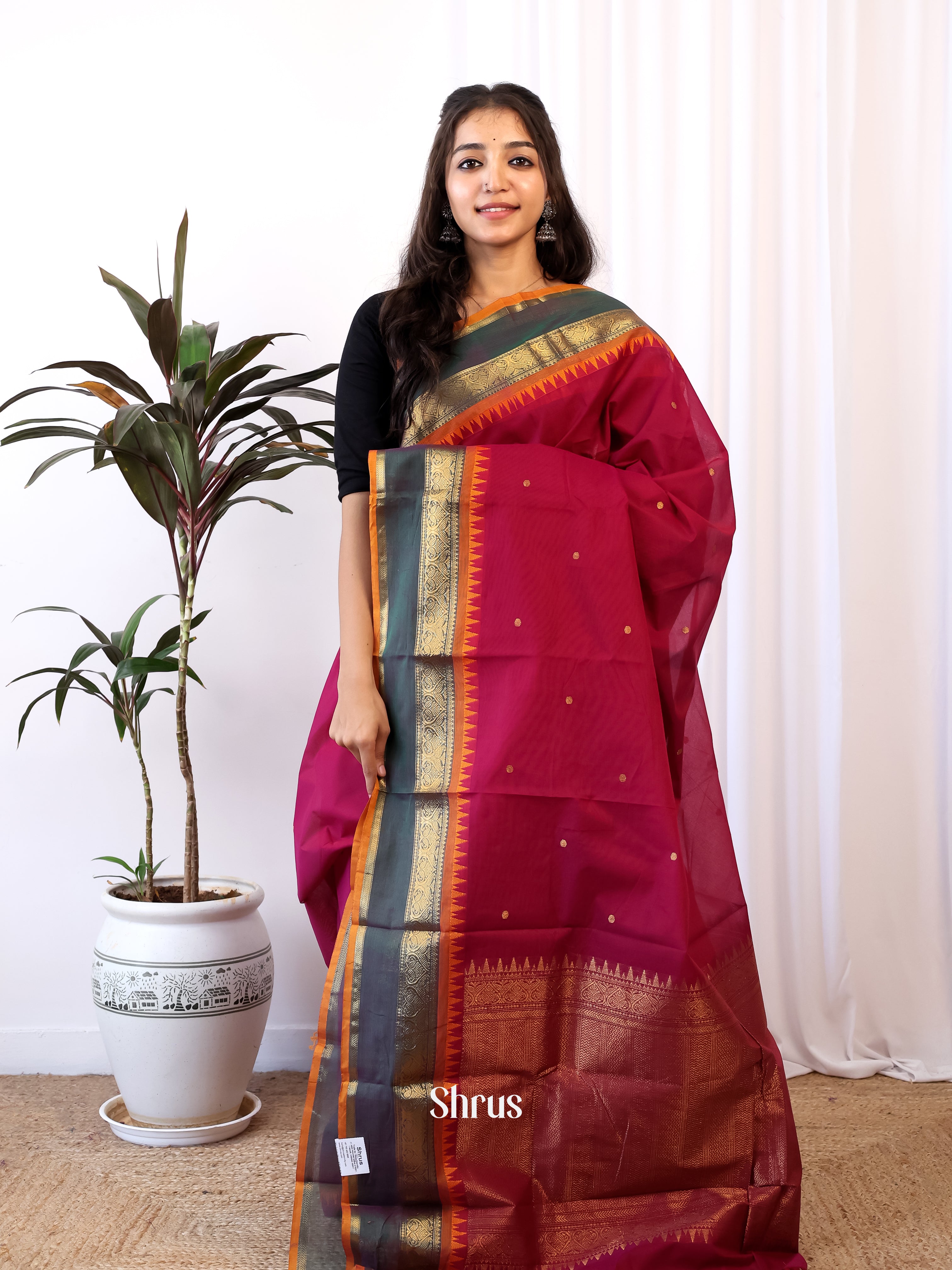CJS05270 - Chettinad Cotton Saree - Shop on Shrus.com