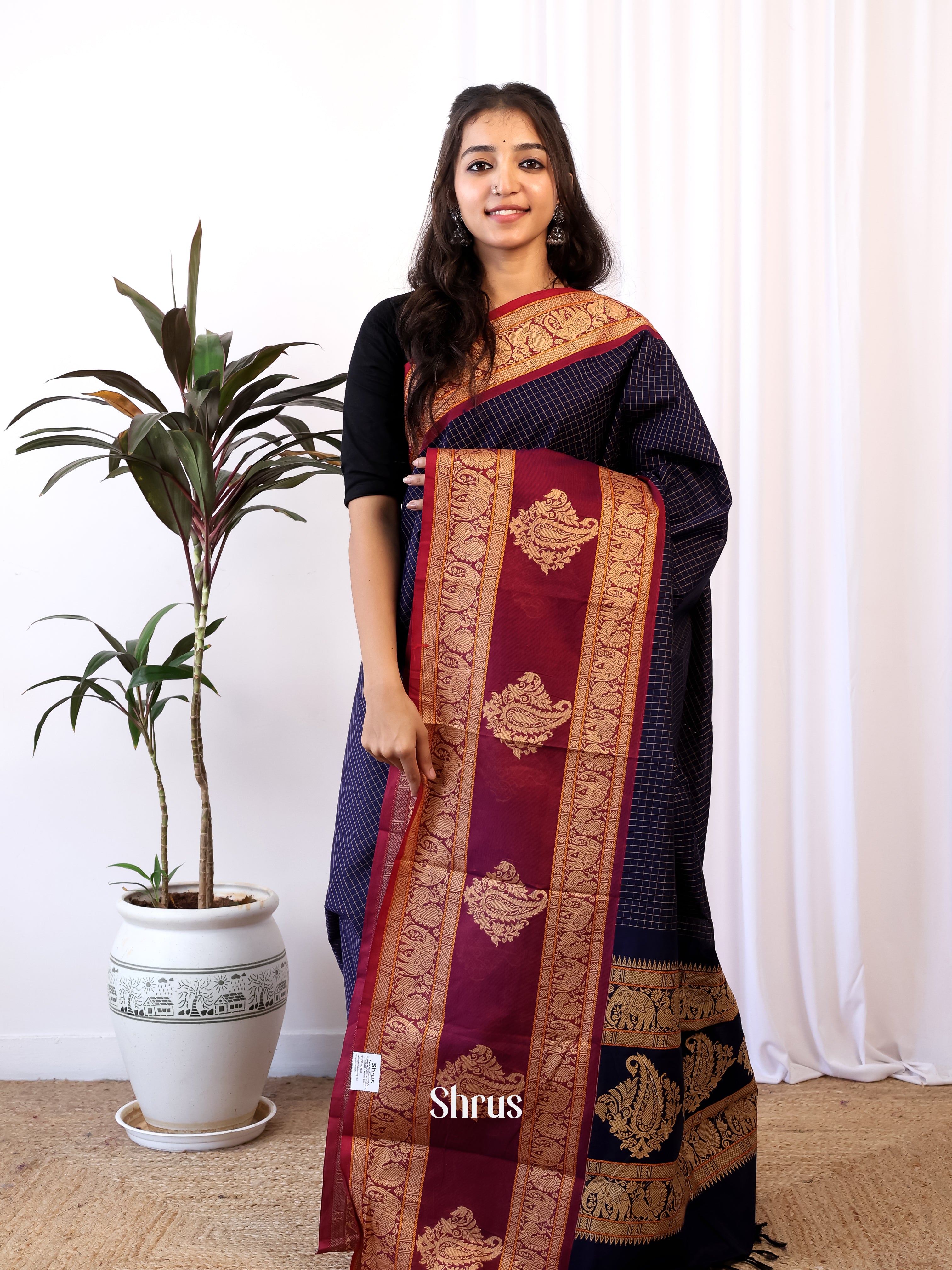 CJS05273 - Chettinad Cotton Saree - Shop on Shrus.com