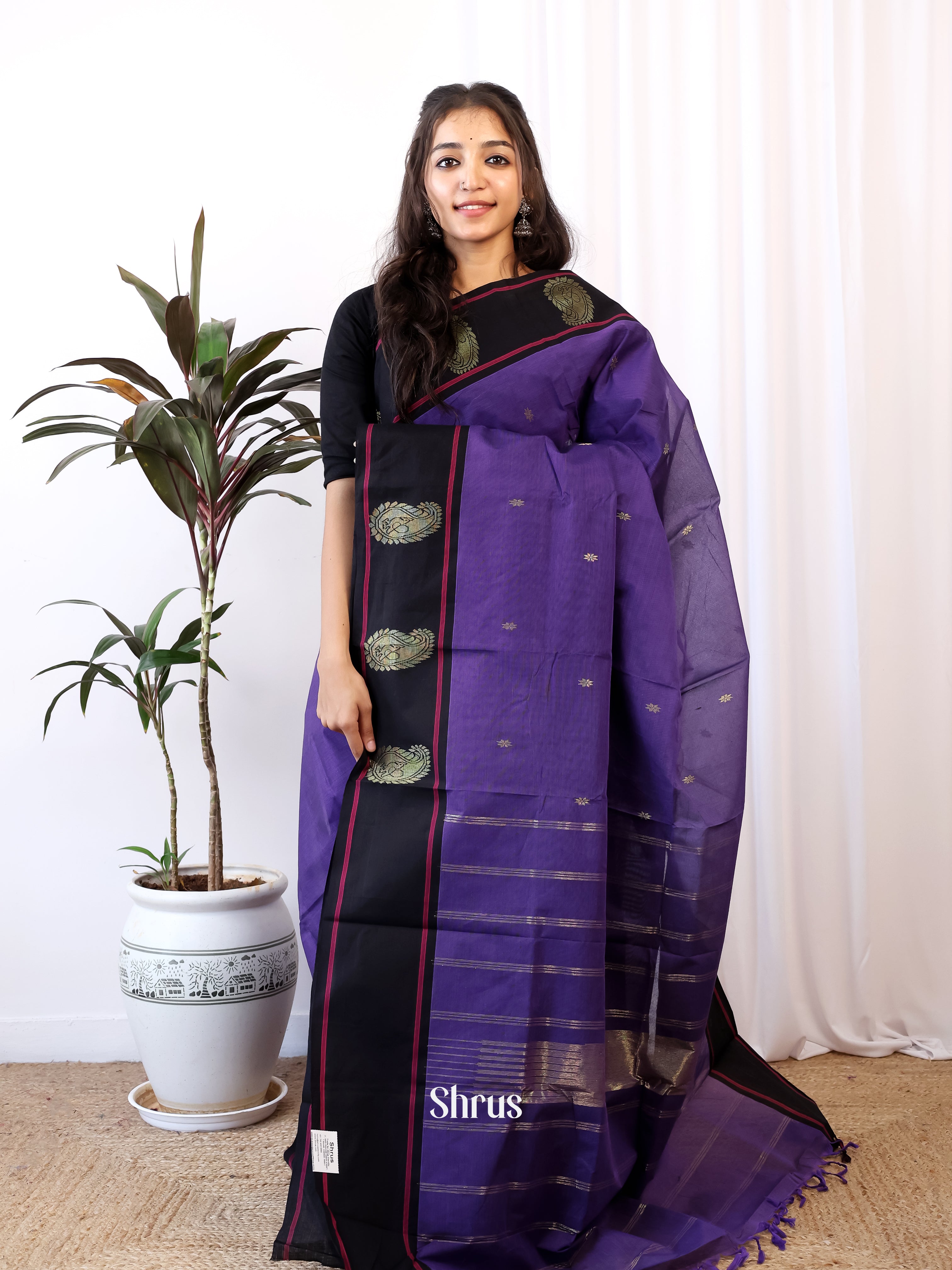 CJS05284 - Chettinad Cotton Saree - Shop on Shrus.com