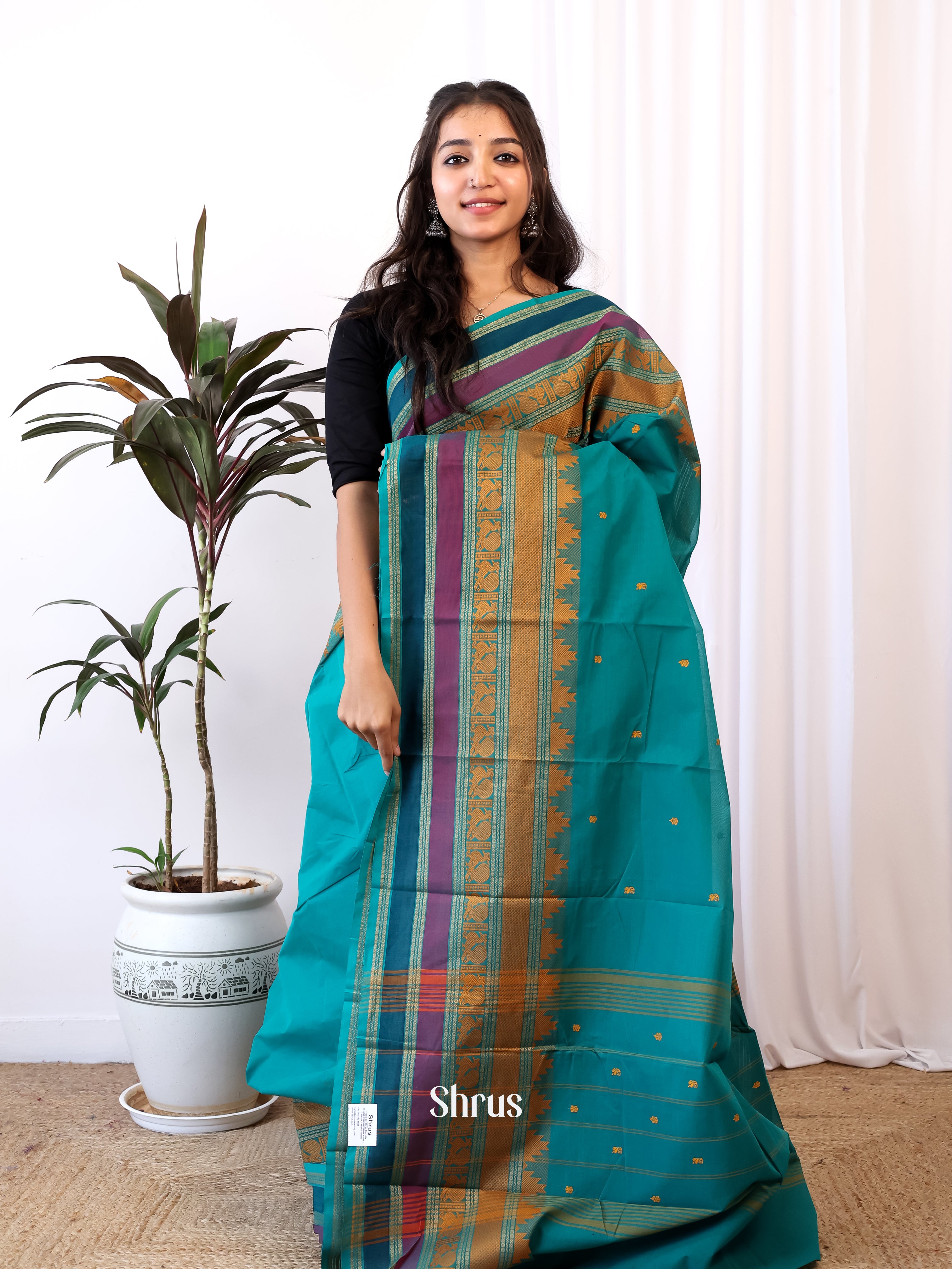 CJS05314 - Chettinad Cotton Saree - Shop on Shrus.com