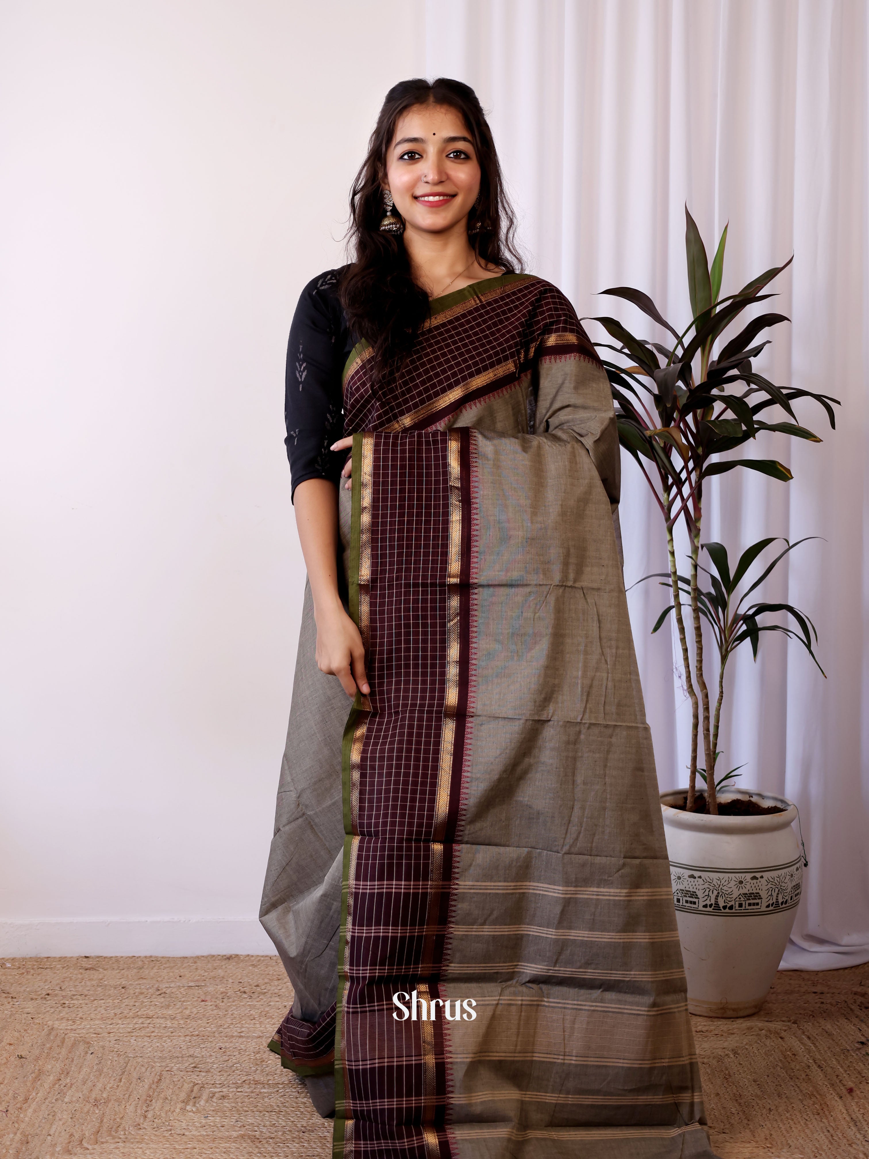 CJS05339 - Chettinad Cotton Saree - Shop on Shrus.com