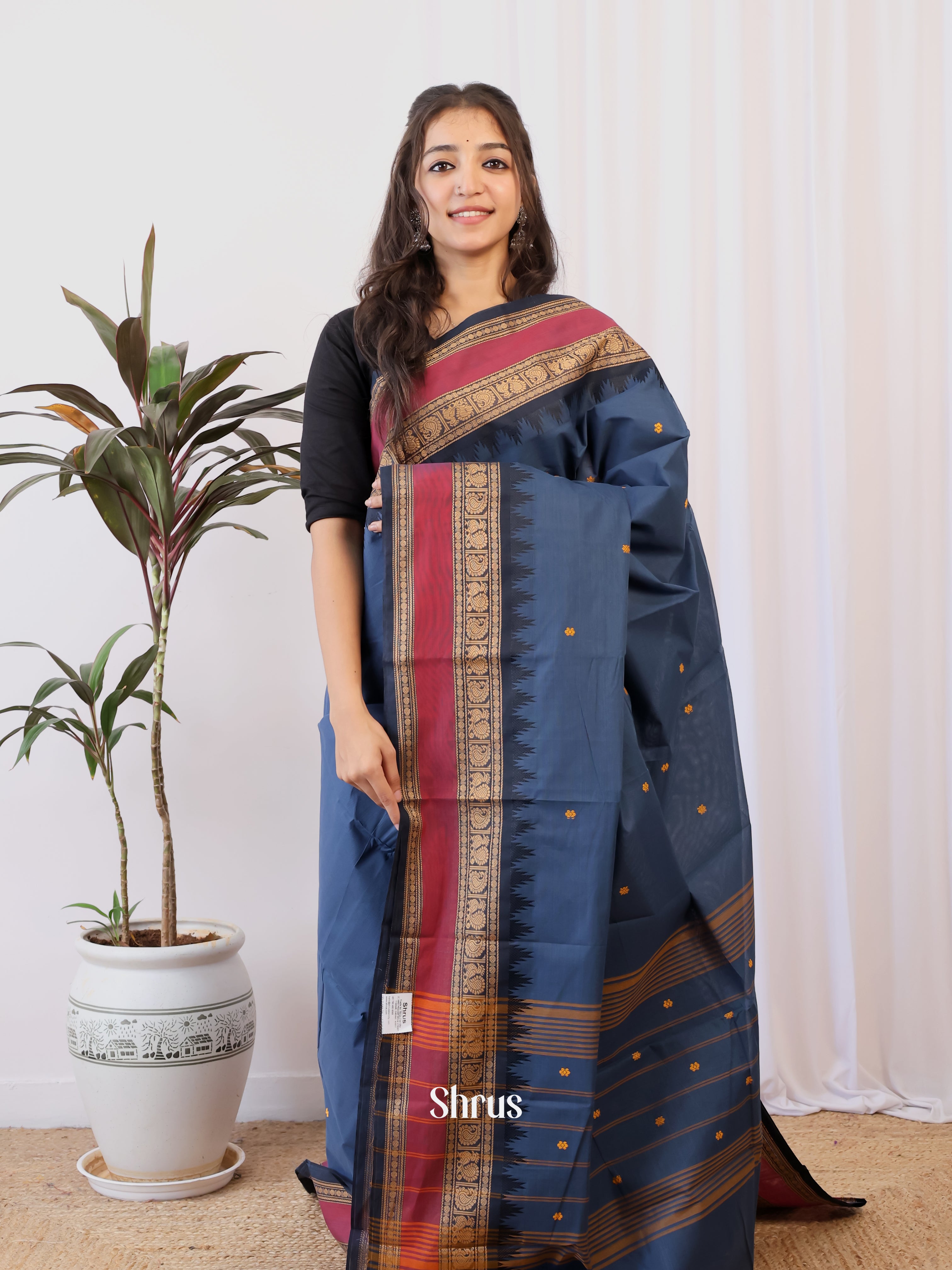CJS05345 - Chettinad Cotton Saree - Shop on Shrus.com
