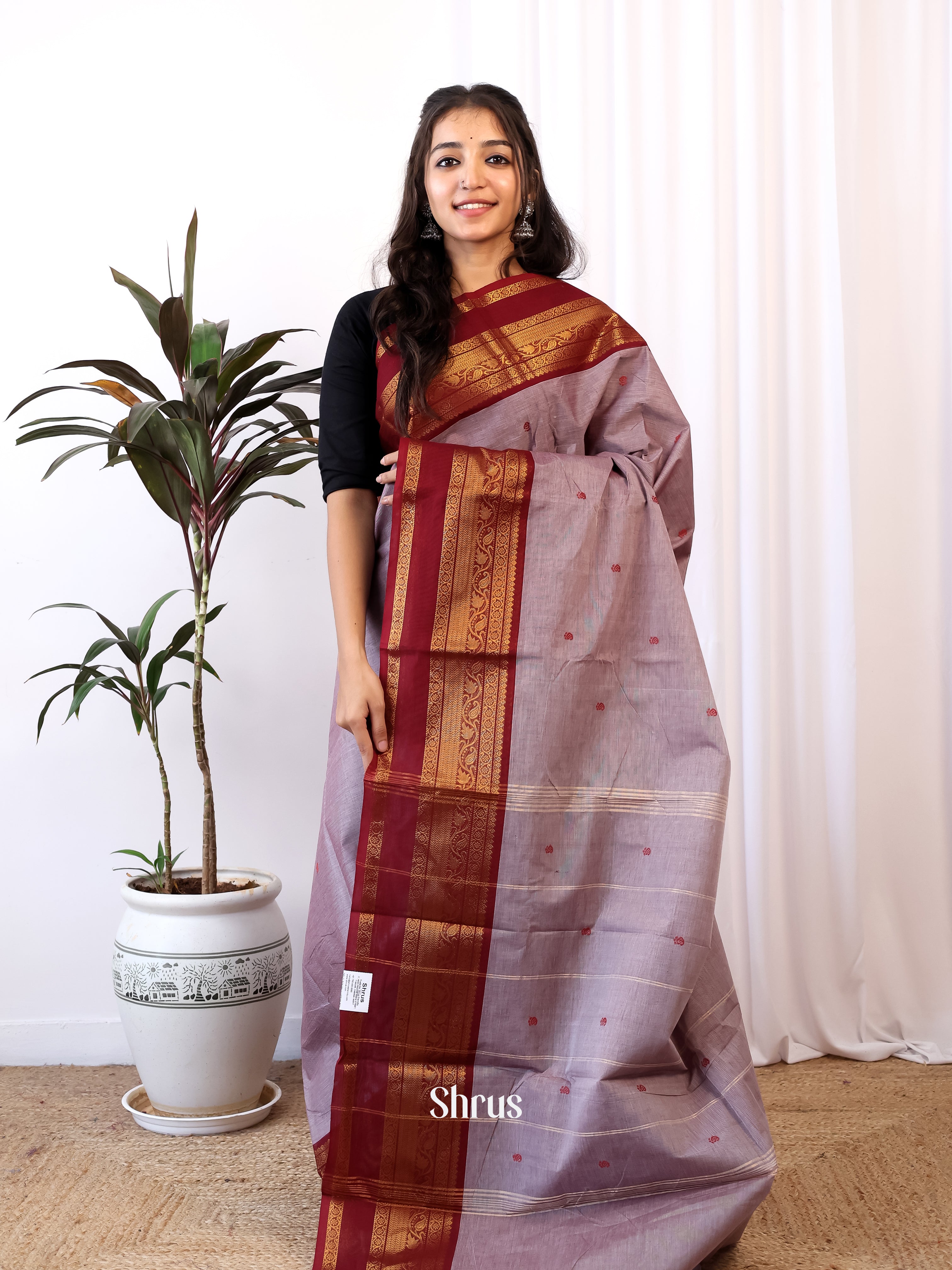 CJS05358 - Chettinad Cotton Saree - Shop on Shrus.com