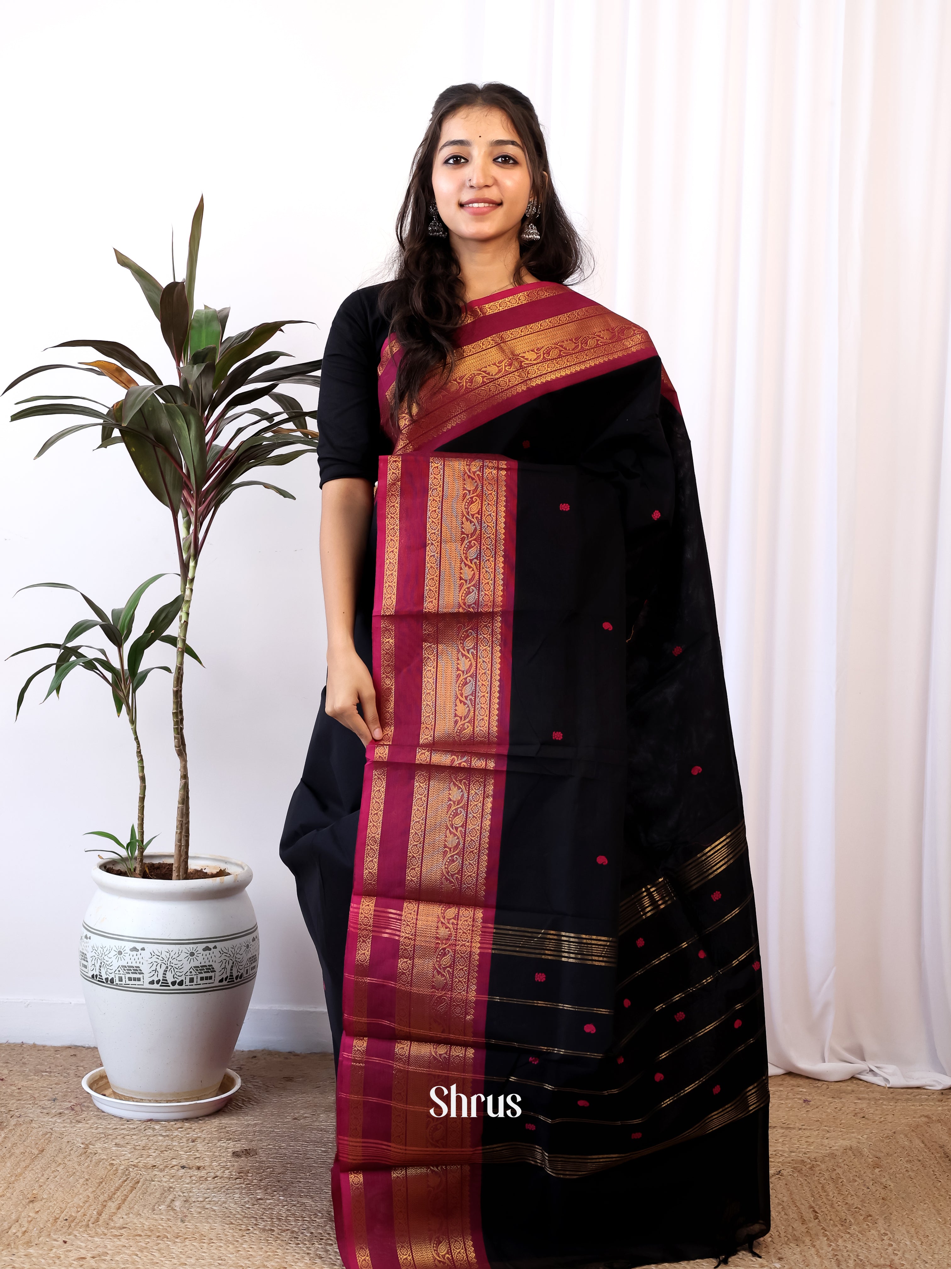 CJS05359 - Chettinad Cotton Saree - Shop on Shrus.com