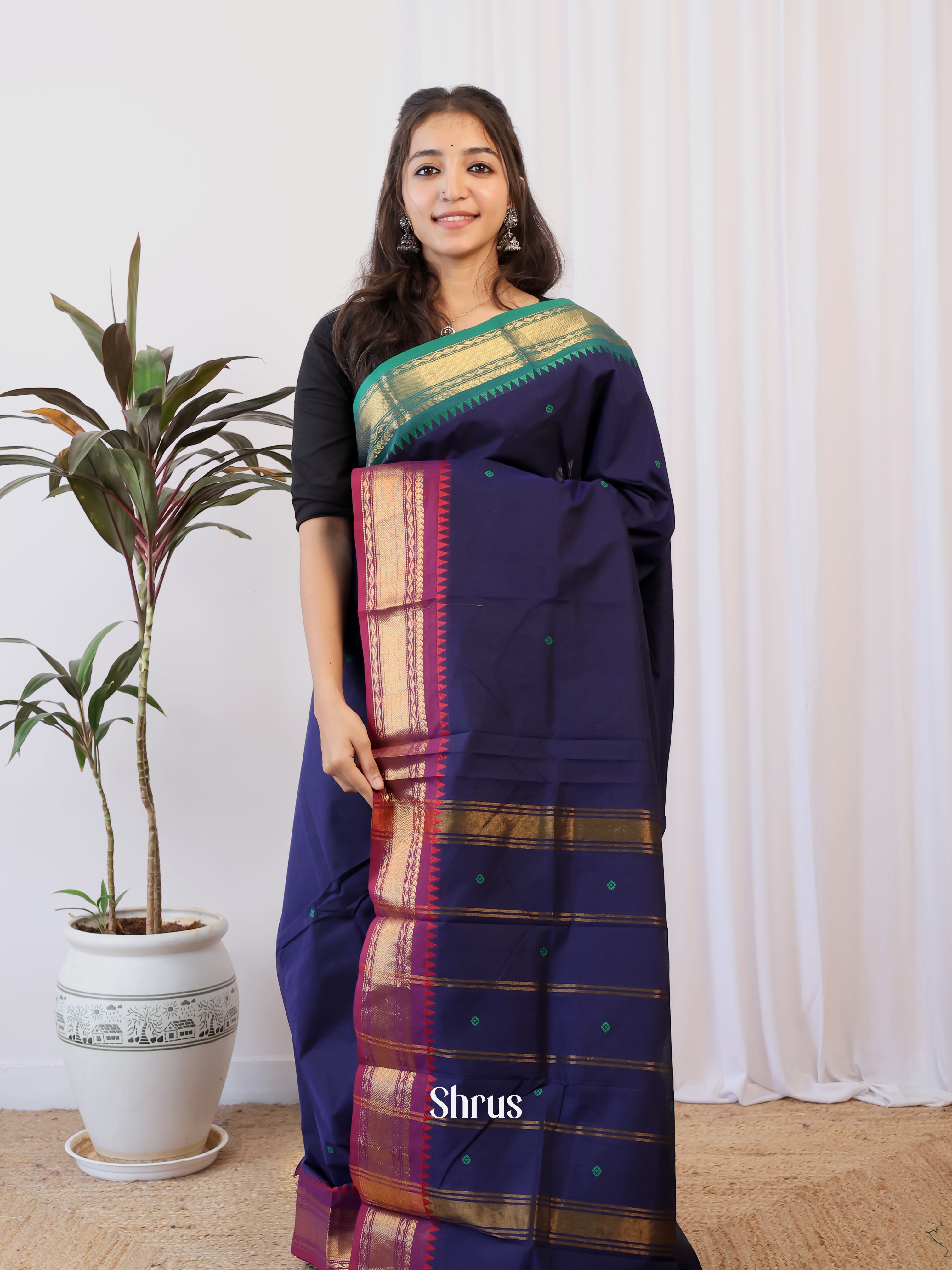 CJS05362 - Chettinad Cotton Saree - Shop on Shrus.com