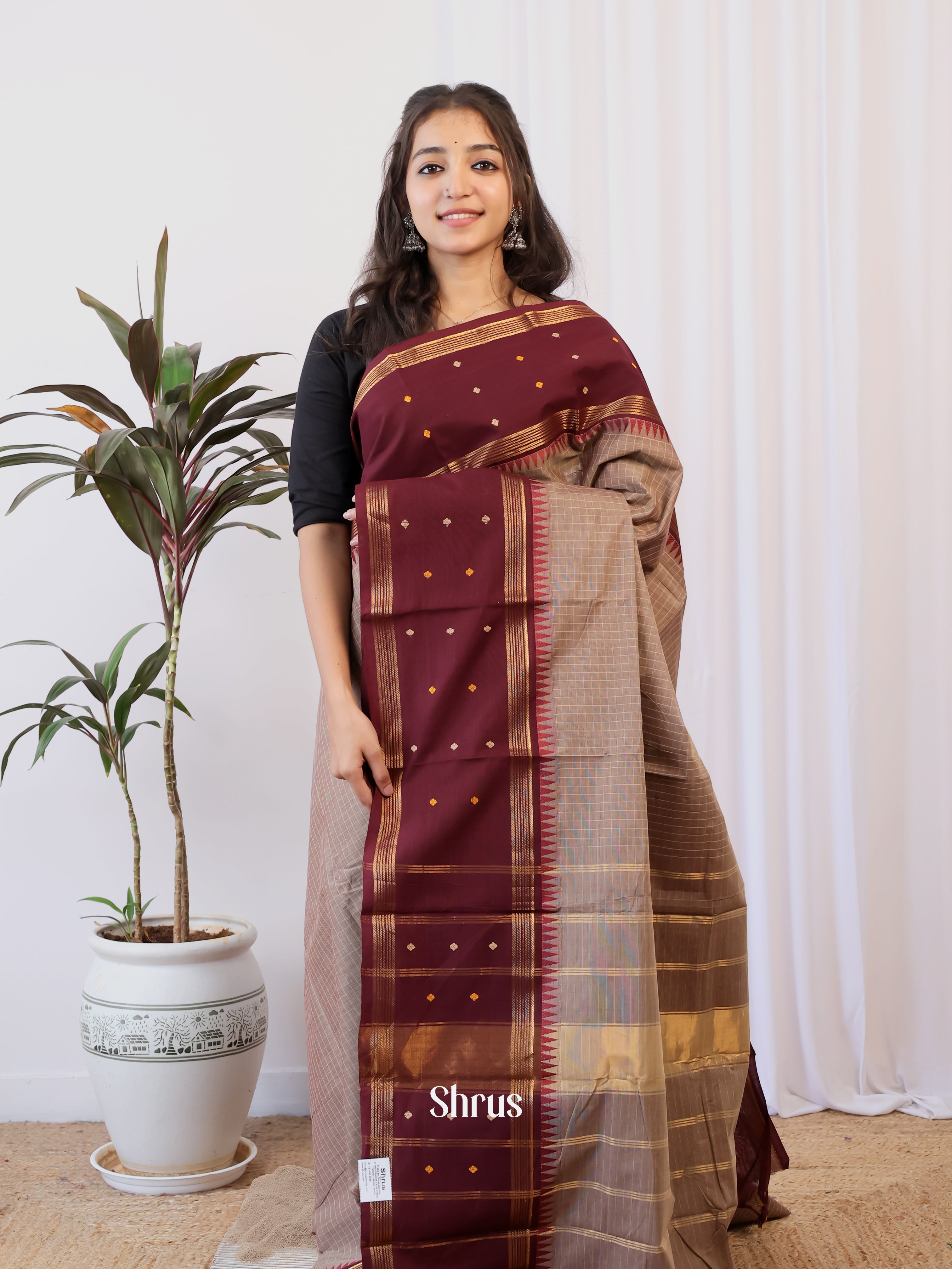 CJS05371 - Chettinad Cotton Saree - Shop on Shrus.com