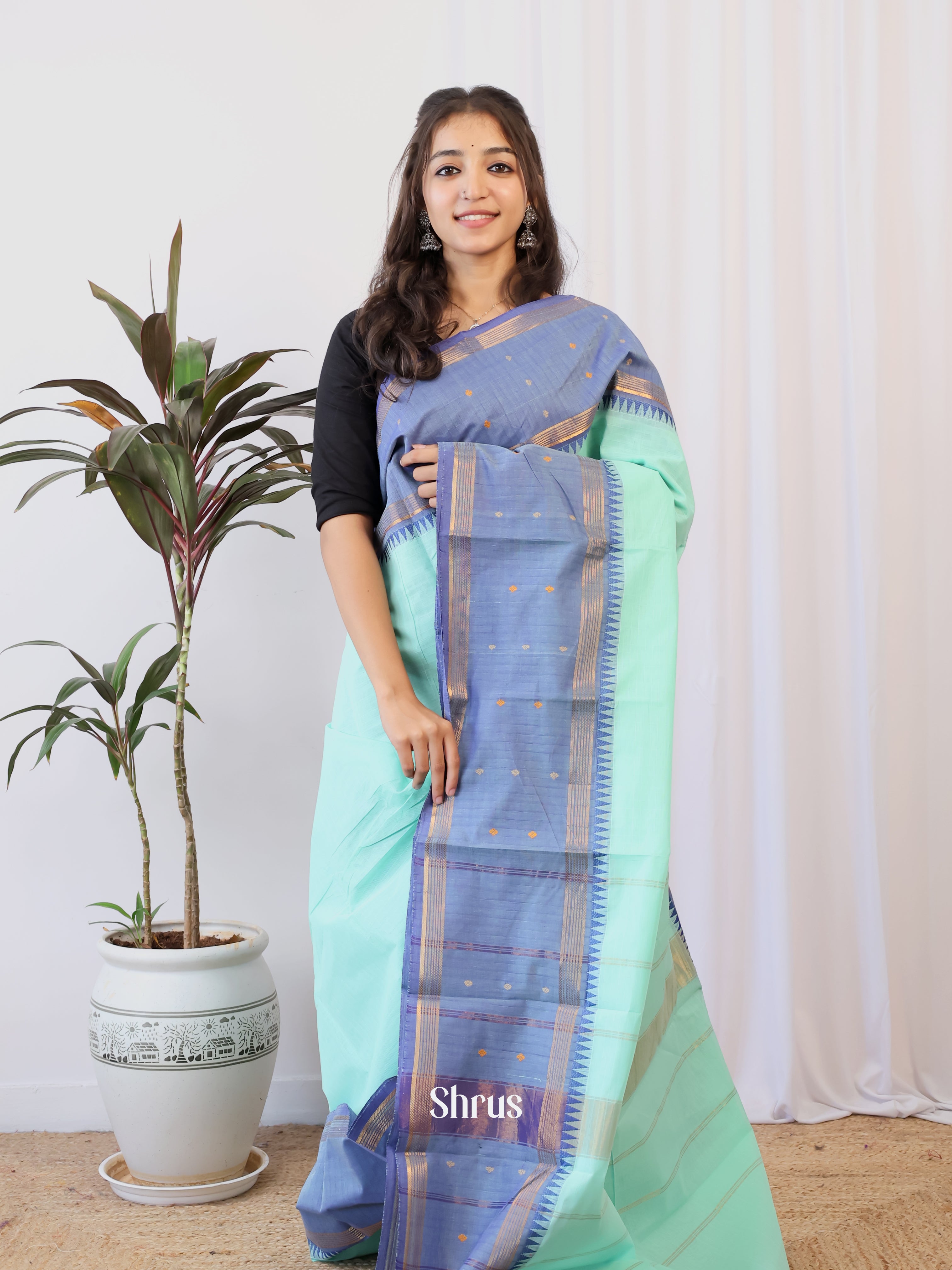 CJS05372 - Chettinad Cotton Saree - Shop on Shrus.com