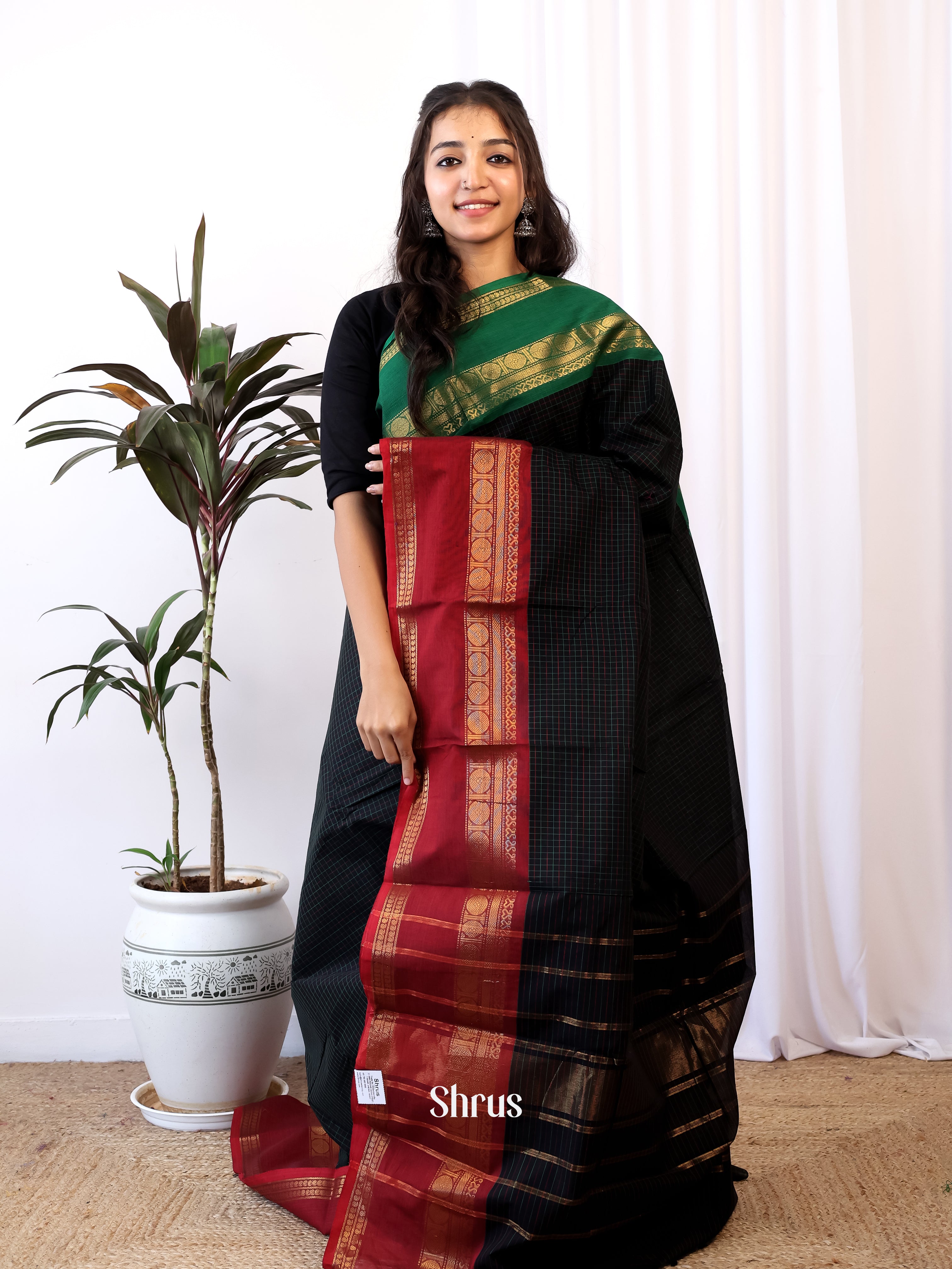 CJS05379 - Chettinad Cotton Saree - Shop on Shrus.com