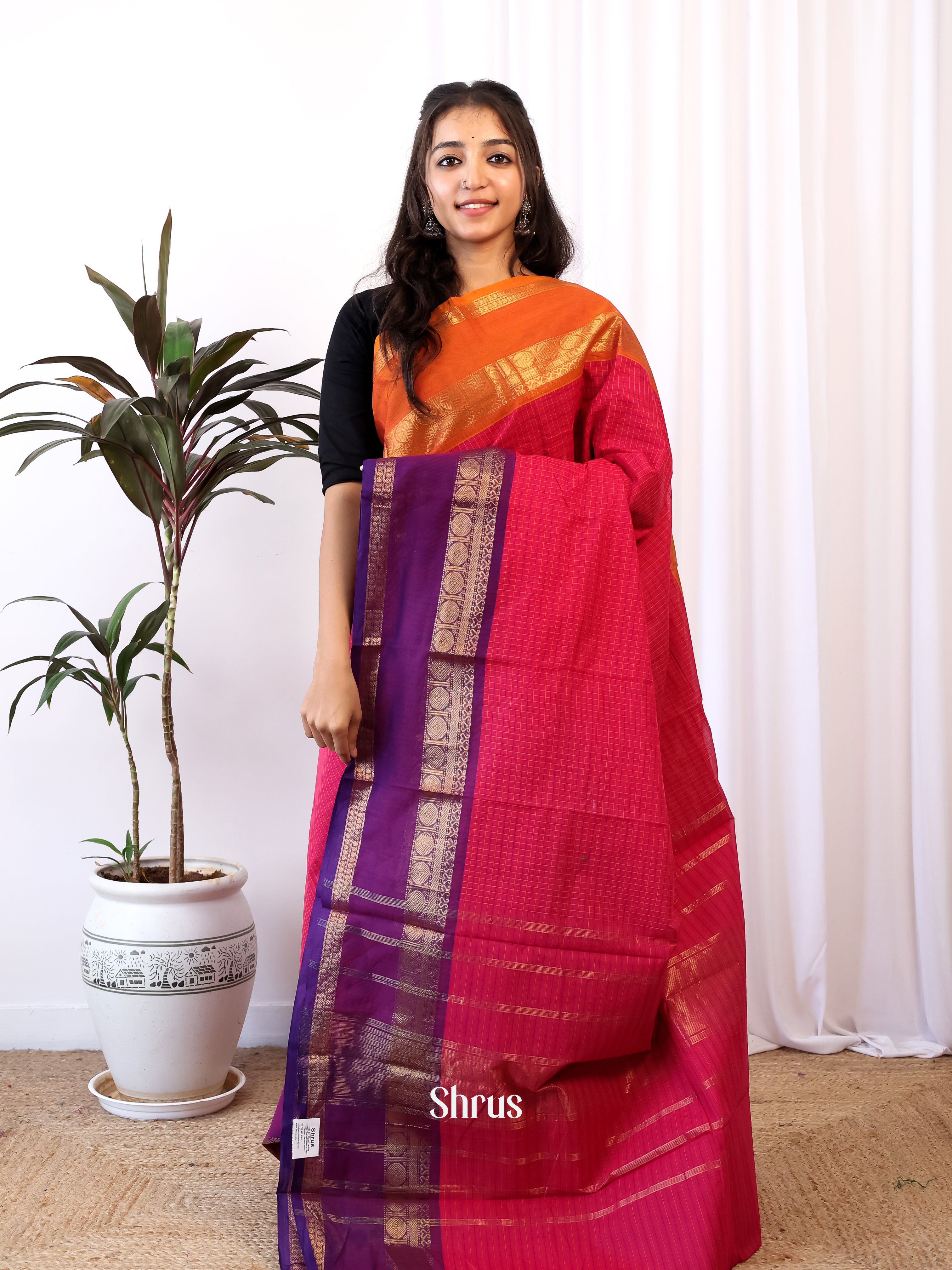 CJS05382 - Chettinad Cotton Saree - Shop on Shrus.com