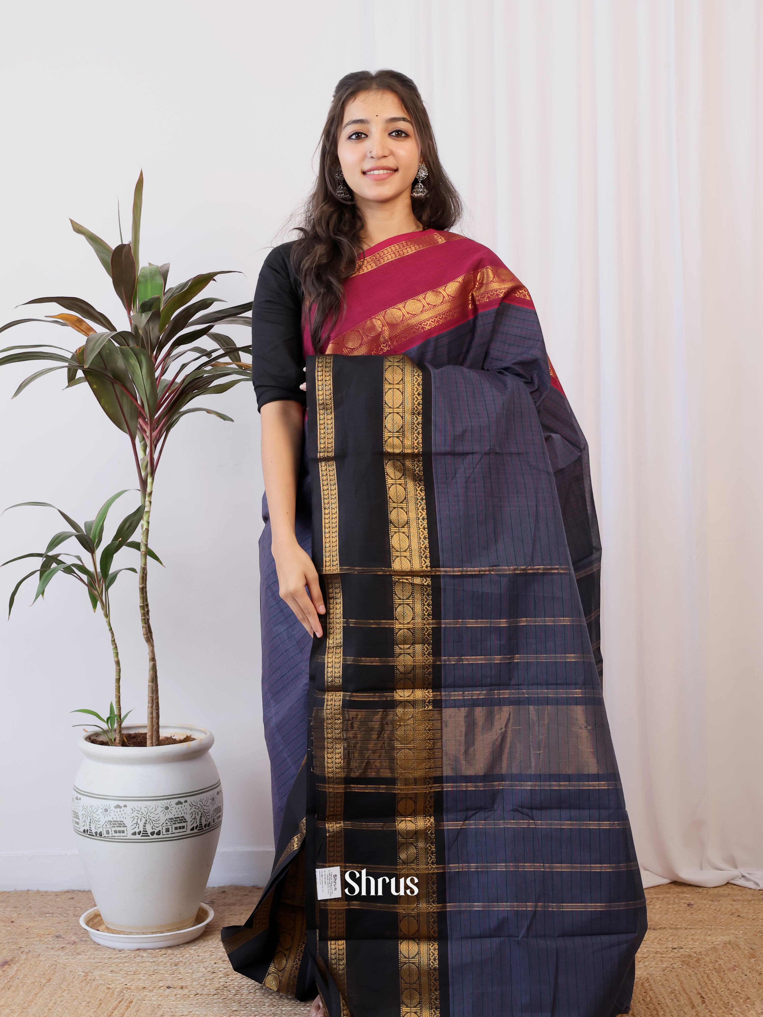 CJS05383 - Chettinad Cotton Saree - Shop on Shrus.com